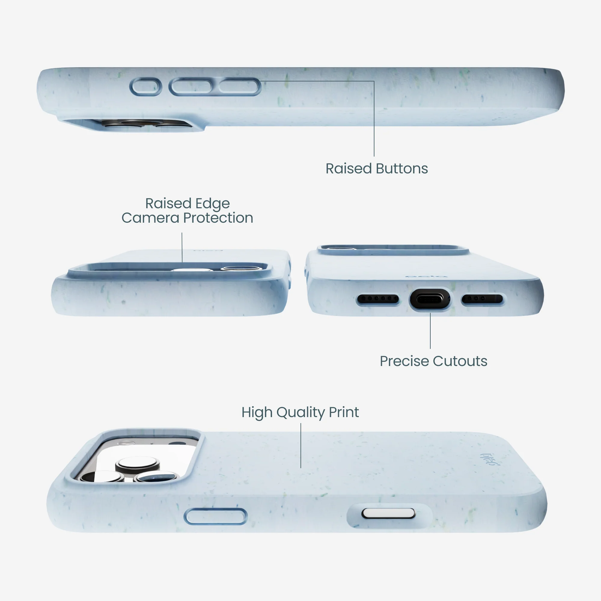 Powder Blue iPhone 17 Pro Max Case - Image 3