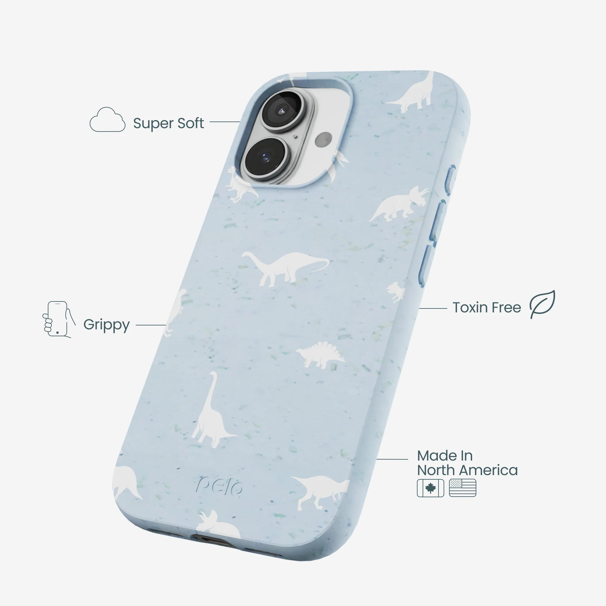Powder Blue Lil Dinos iPhone 17 Case - Image 4