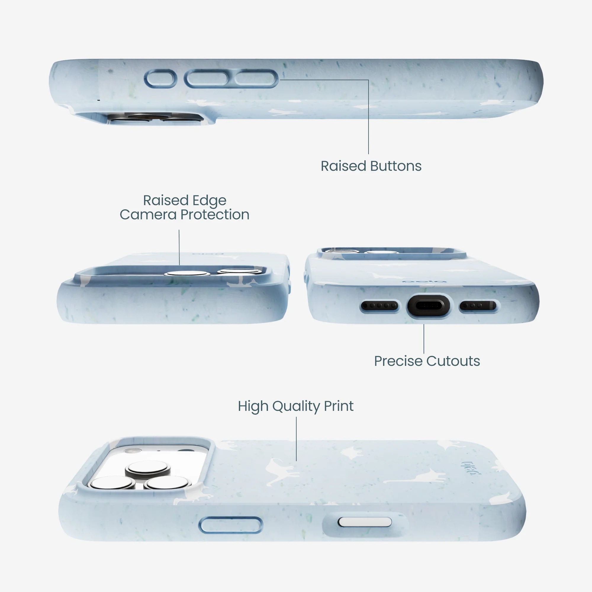Powder Blue Lil Dinos iPhone 17 Pro Case - Image 3