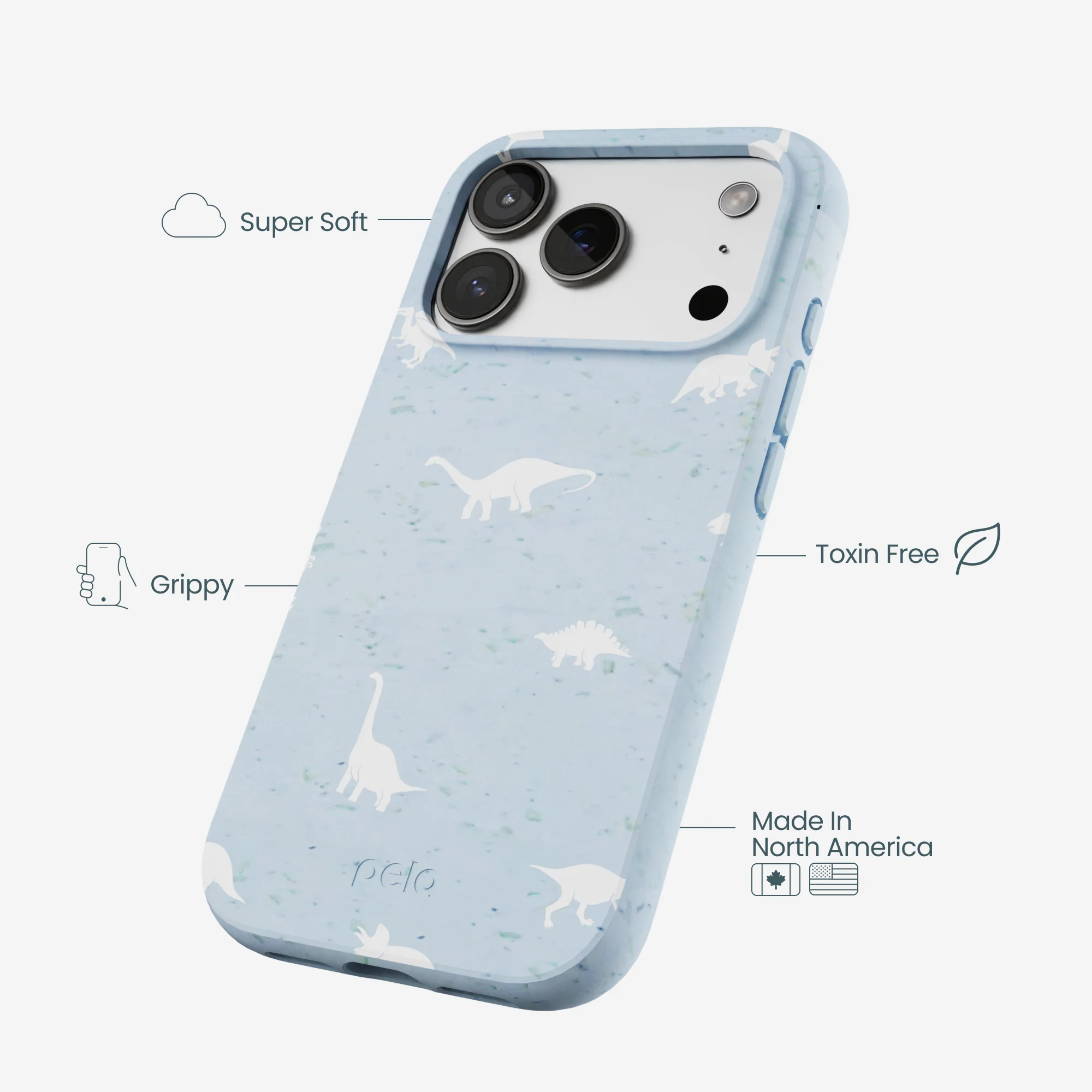 Powder Blue Lil Dinos iPhone 17 Pro Case - Image 4