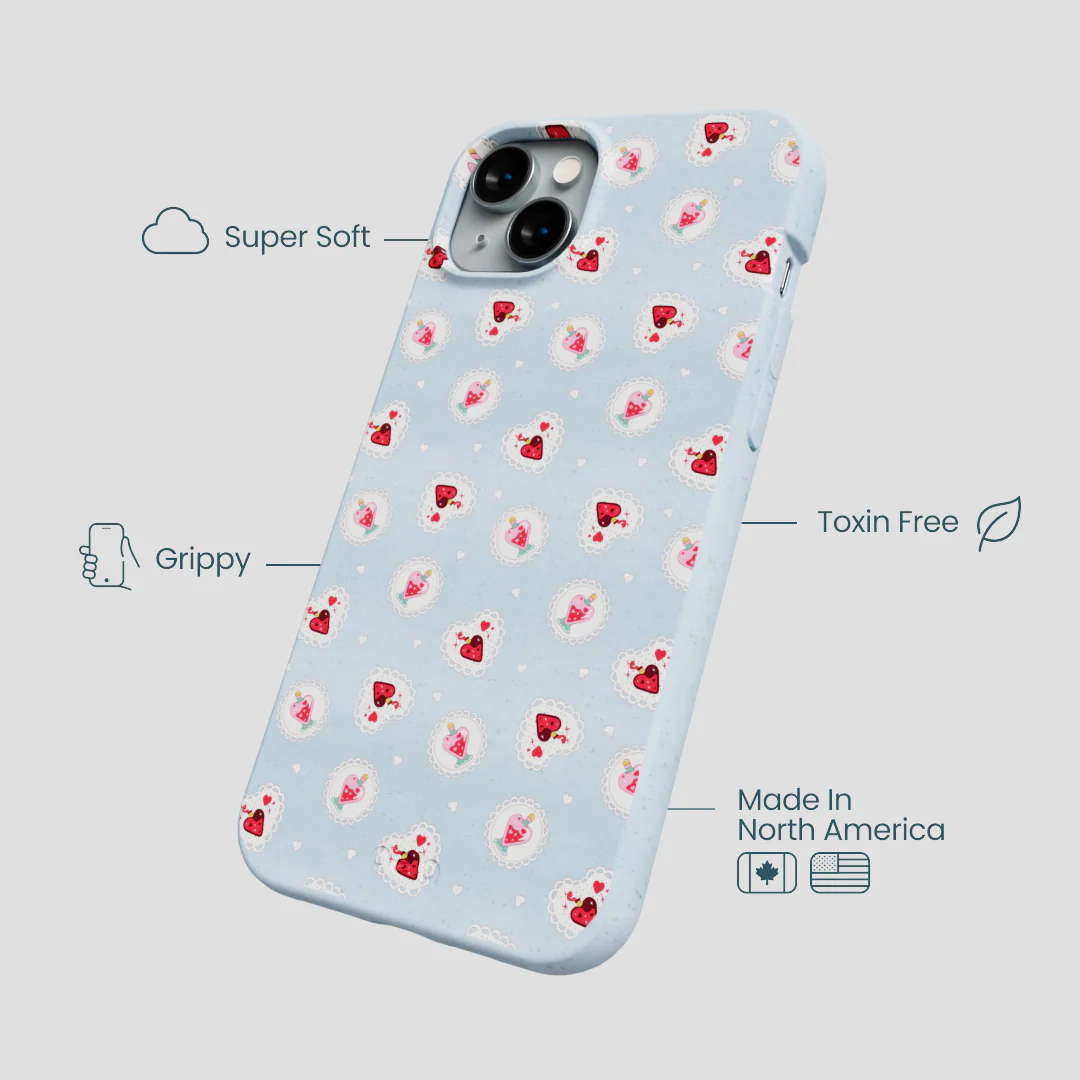 Powder Blue Love Potion iPhone 14 Plus Case - Image 4