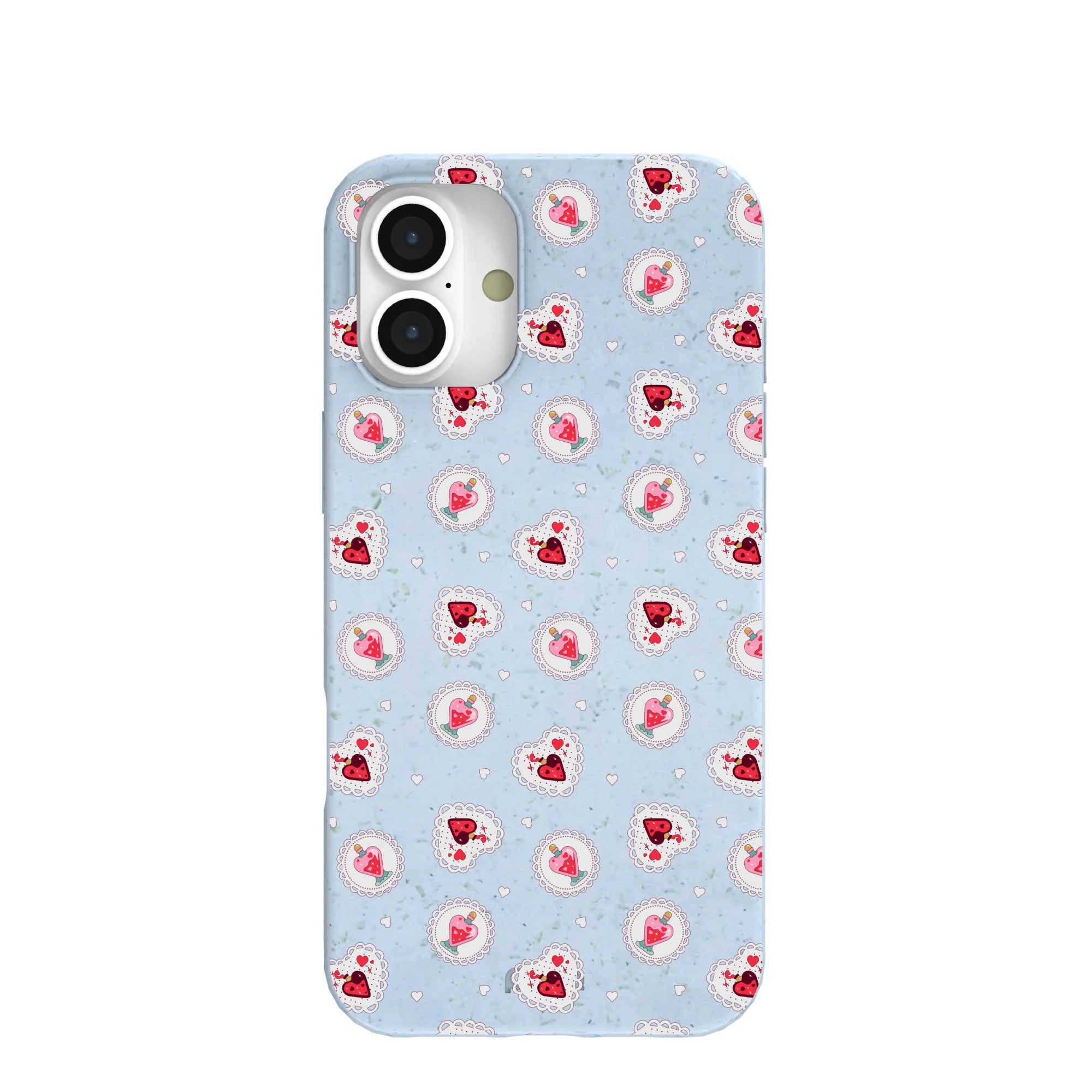 Powder Blue Love Potion iPhone 16 Plus Case