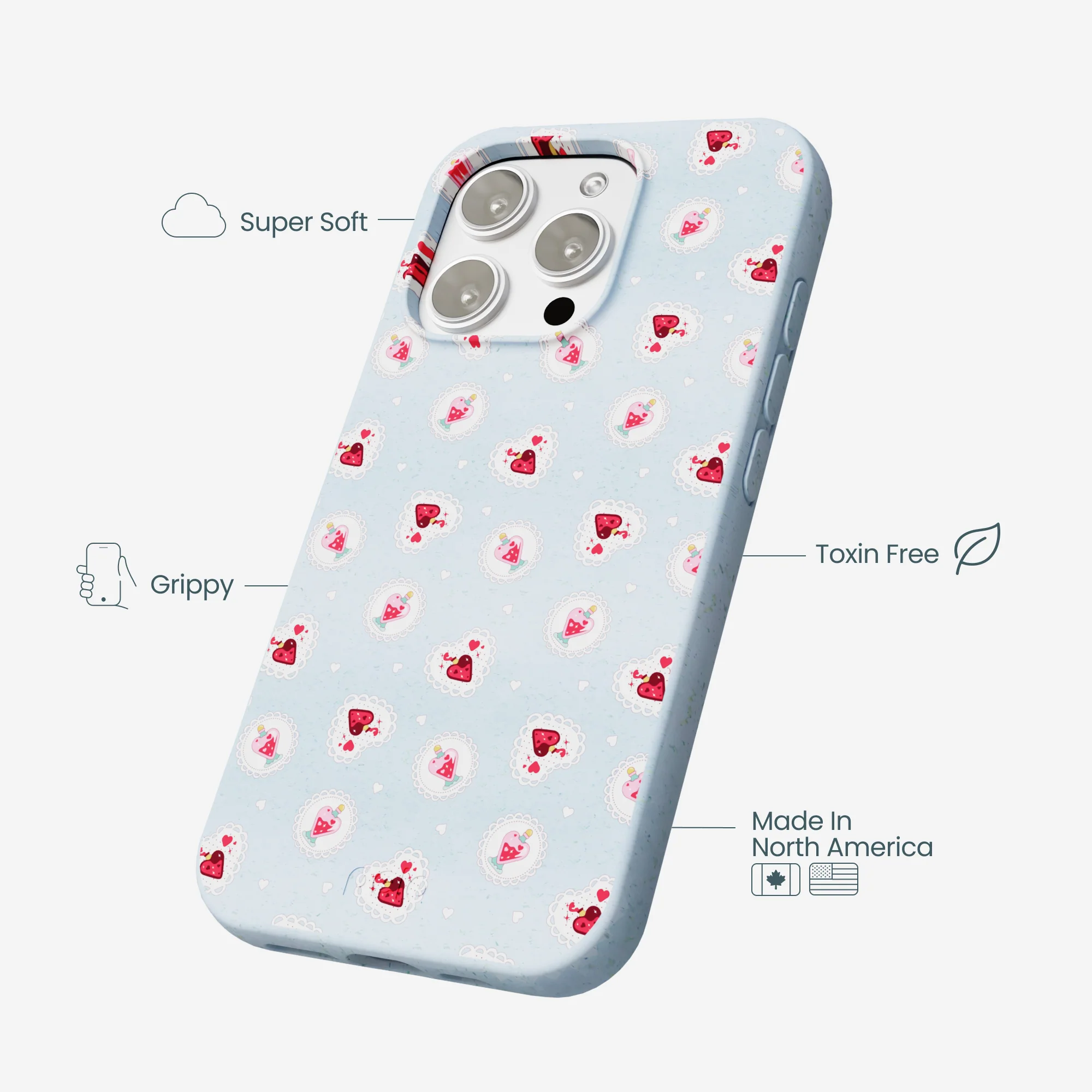 Powder Blue Love Potion iPhone 16 Pro Max Case - Image 4