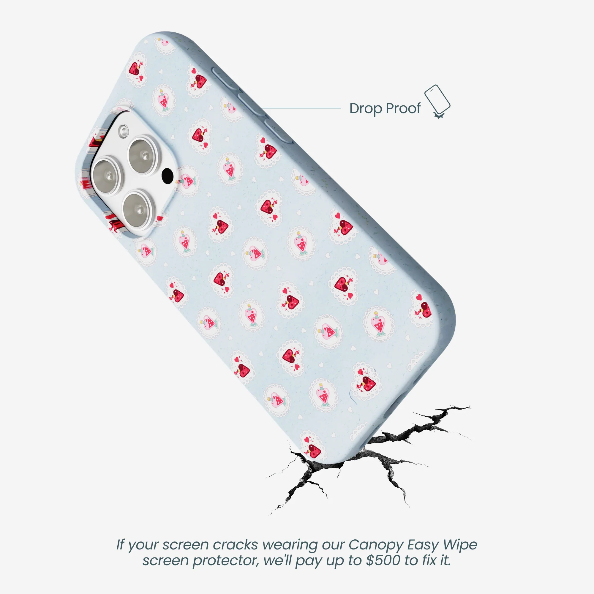 Powder Blue Love Potion iPhone 16 Pro Max Case - Image 5