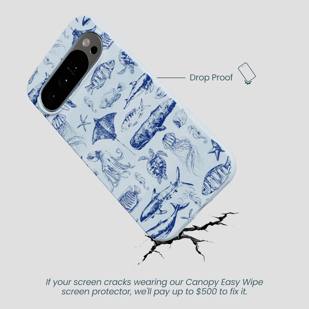 Powder Blue Marine Life Google Pixel 10 Pro XL Case - Image 5