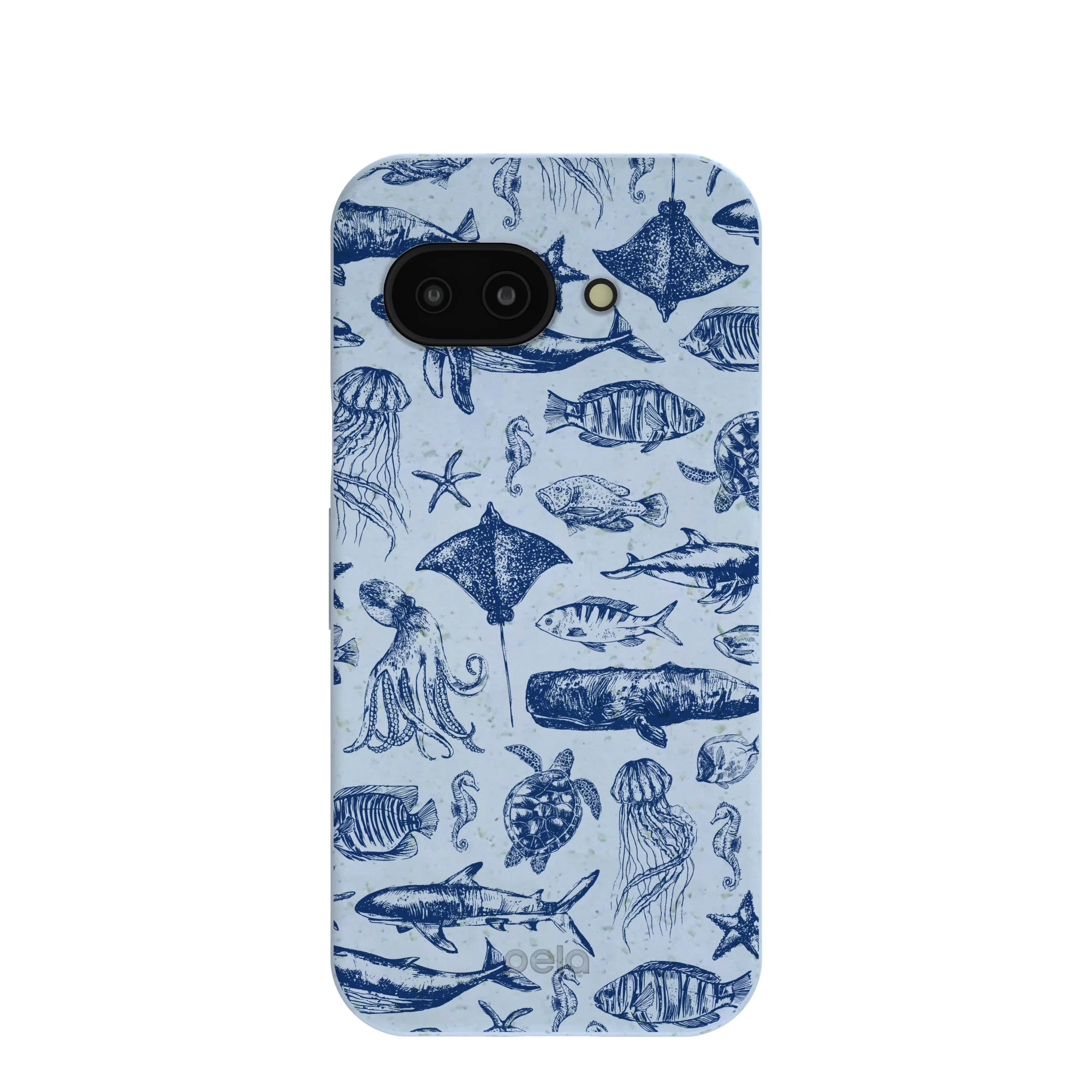 Powder Blue Marine Life Google Pixel 9a Case