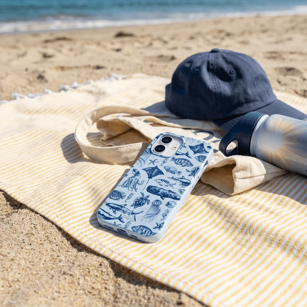 Powder Blue Marine Life iPhone 17 Pro Max Case - Image 2