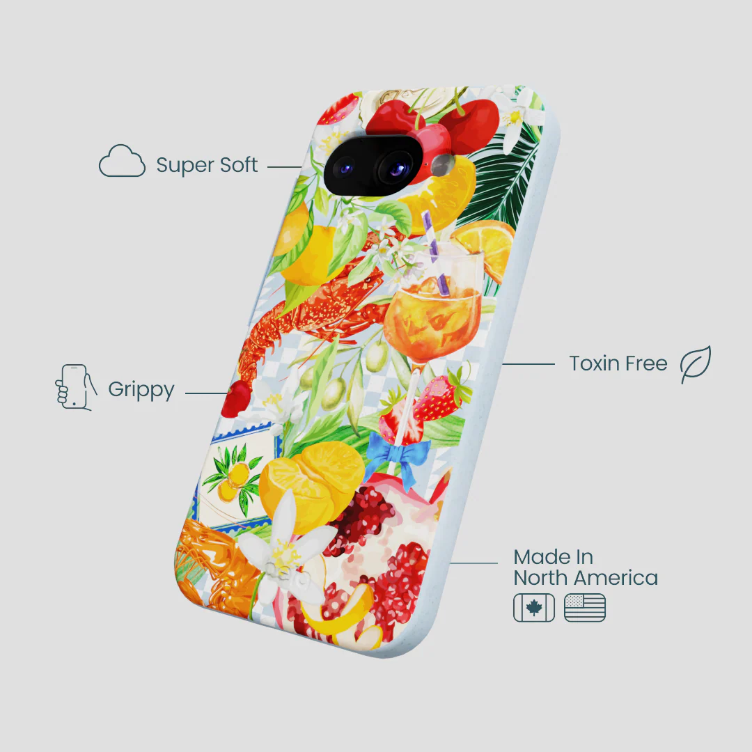 Powder Blue Mediterranean Summers Google Pixel 9a Case - Image 4