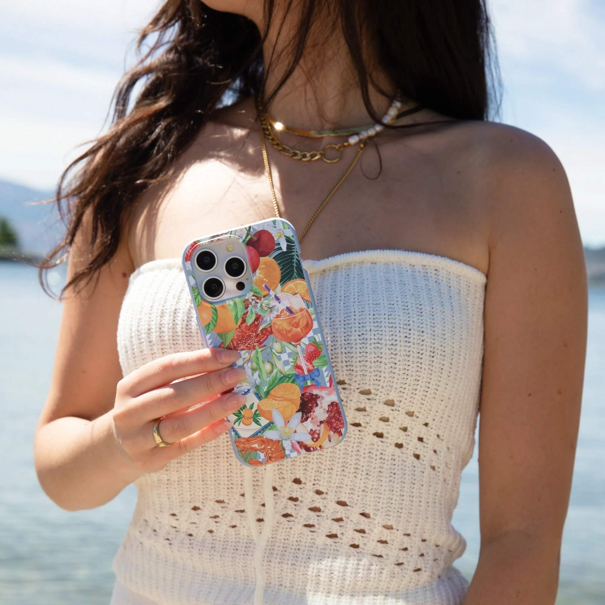 Powder Blue Mediterranean Summers iPhone 16e/17e Case - Image 2