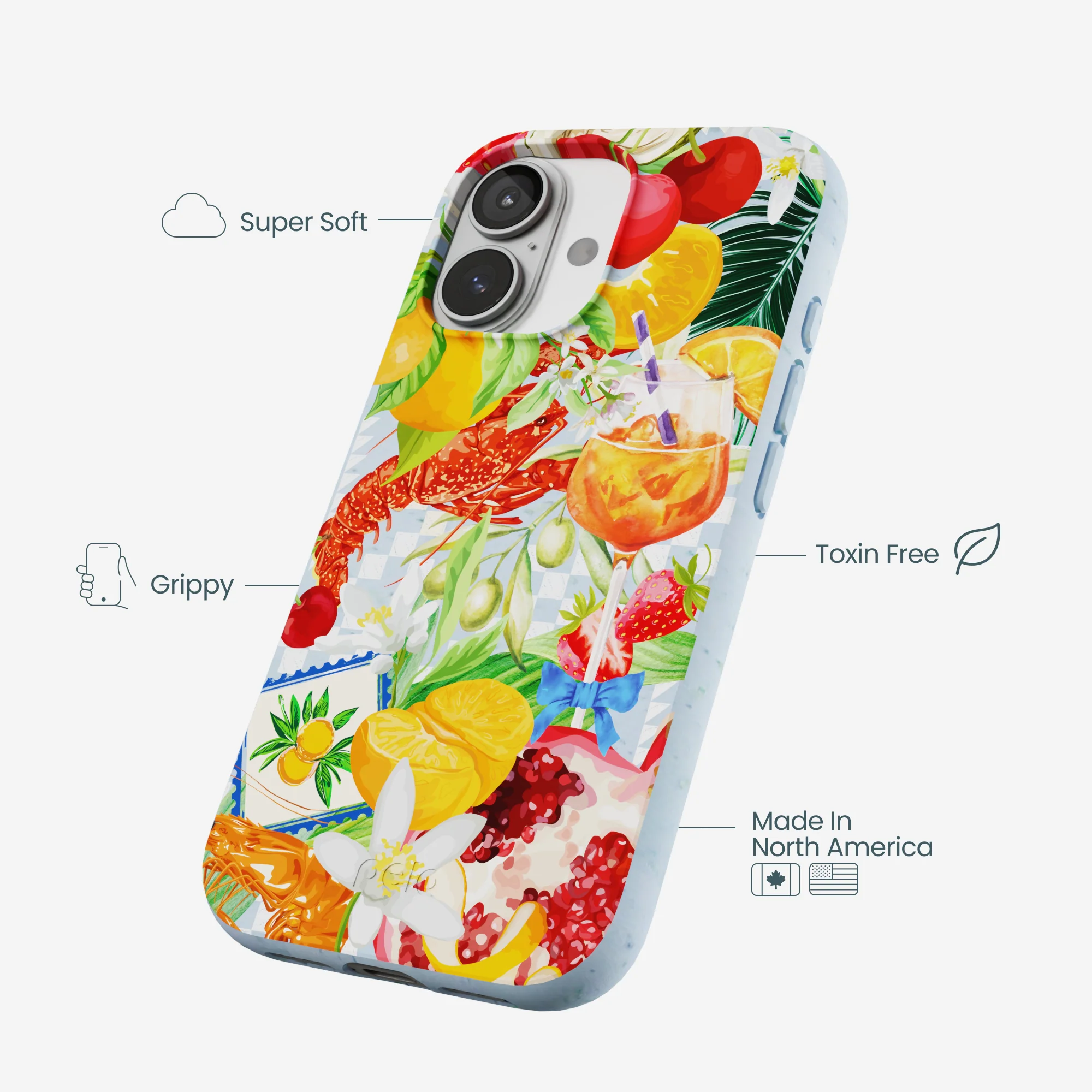 Powder Blue Mediterranean Summers iPhone 17 Case - Image 4