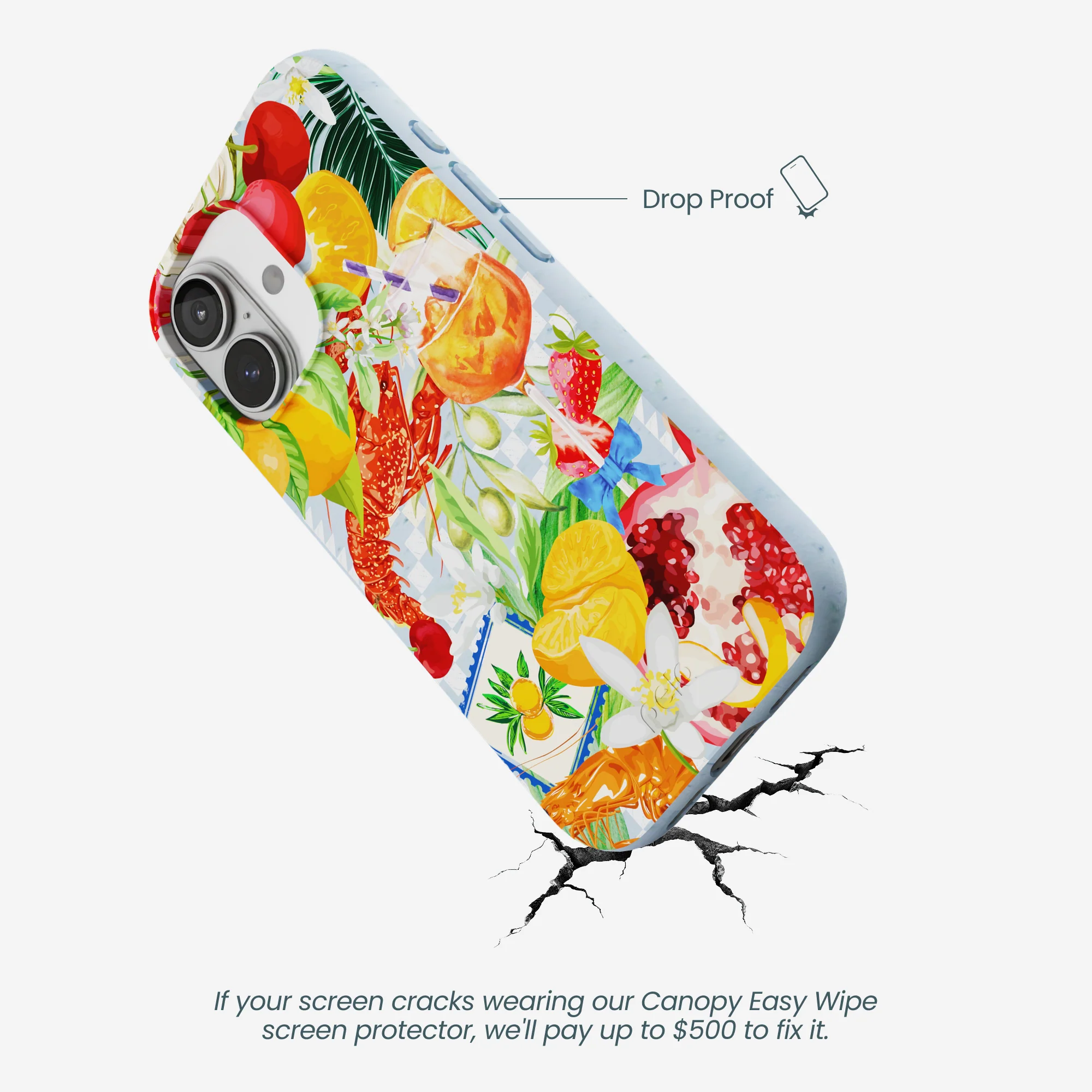 Powder Blue Mediterranean Summers iPhone 17 Case - Image 5