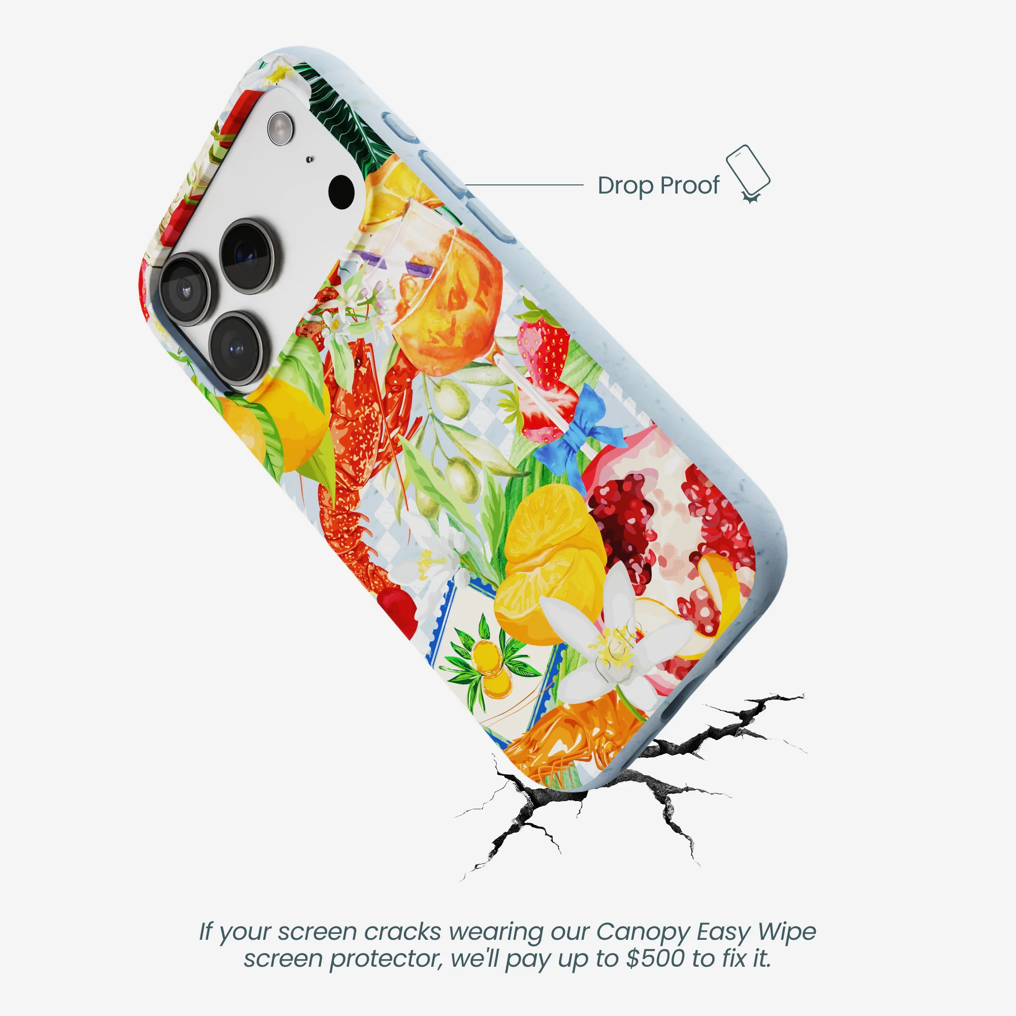Powder Blue Mediterranean Summers iPhone 17 Pro Case - Image 5