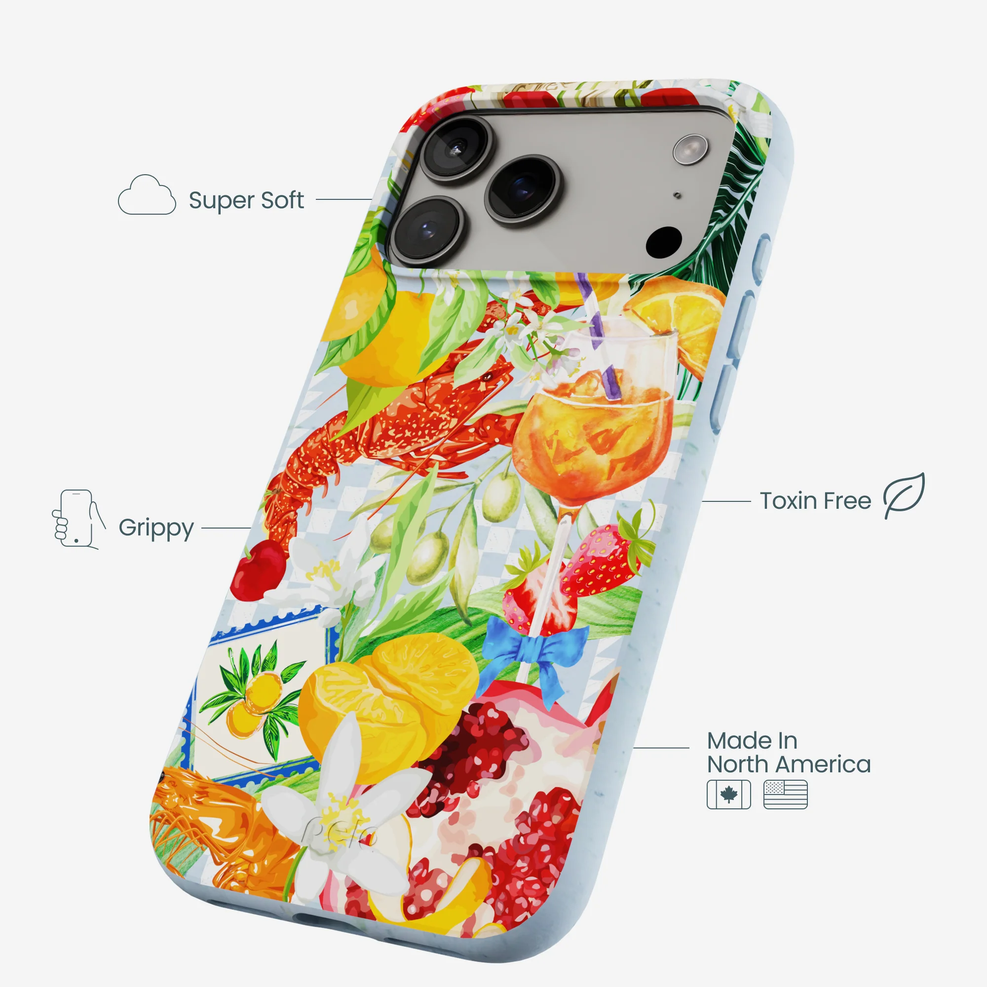 Powder Blue Mediterranean Summers iPhone 17 Pro Max Case - Image 4