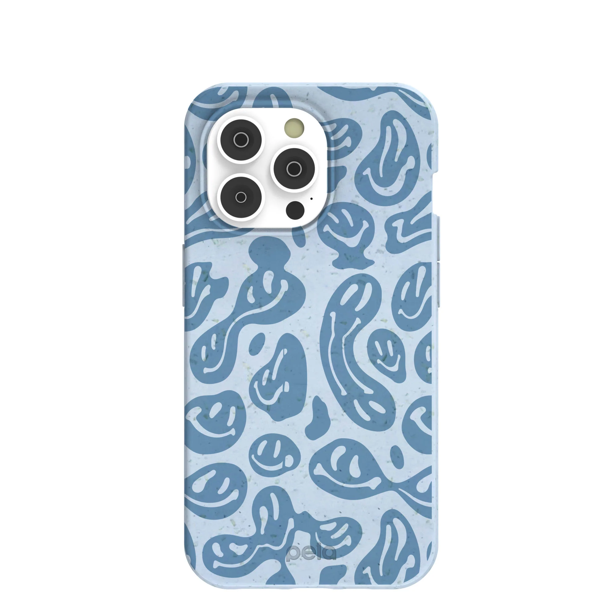 Powder Blue Melting Faces iPhone 14 Pro Case