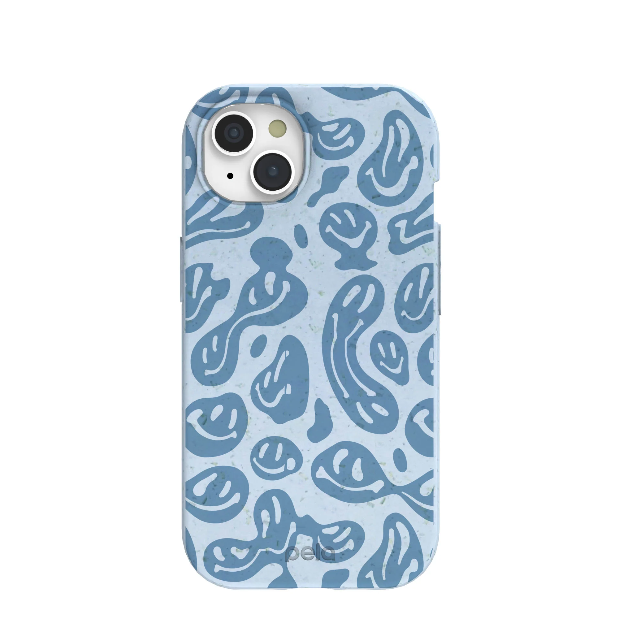 Powder Blue Melting Faces iPhone 15 Case