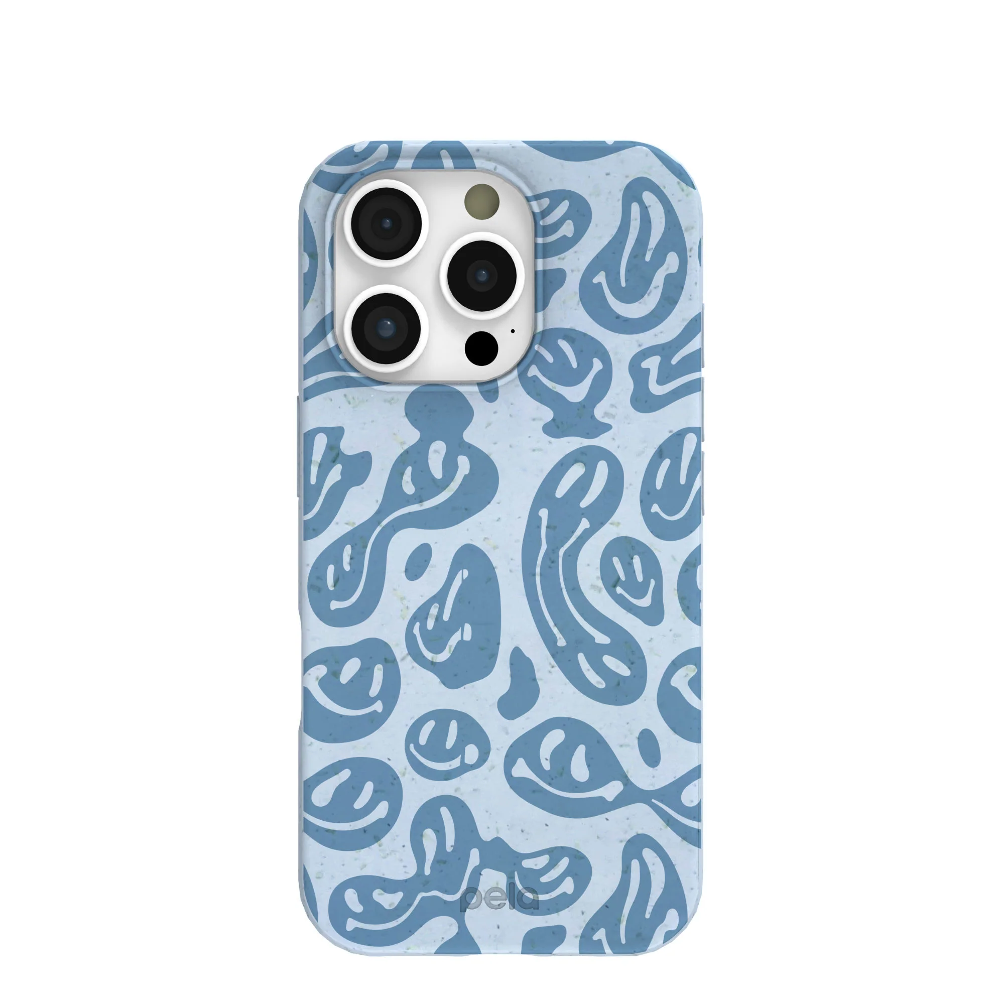 Powder Blue Melting Faces iPhone 16 Pro Case