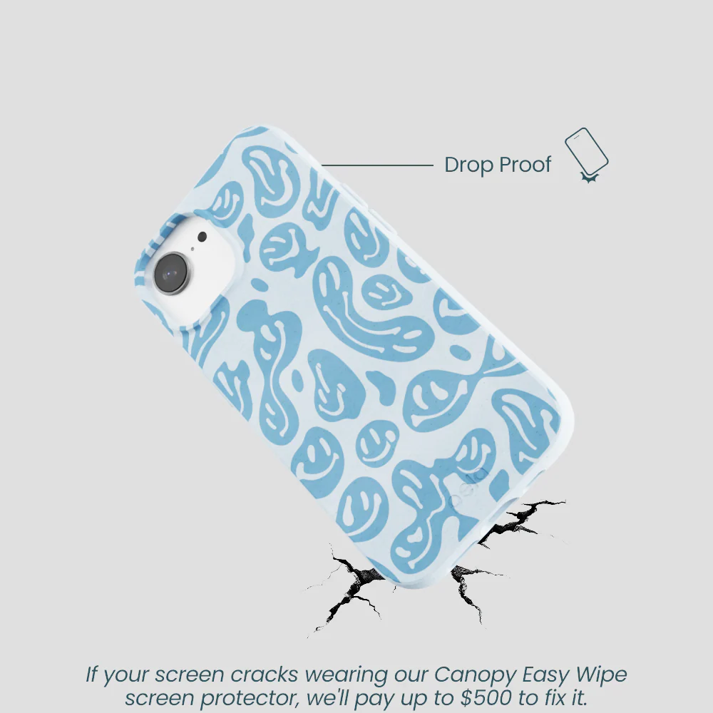 Powder Blue Melting Faces iPhone 16e/17e Case - Image 4