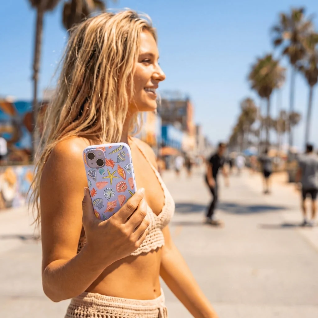 Powder Blue Mermaid Finds iPhone 16 Pro Case - Image 2
