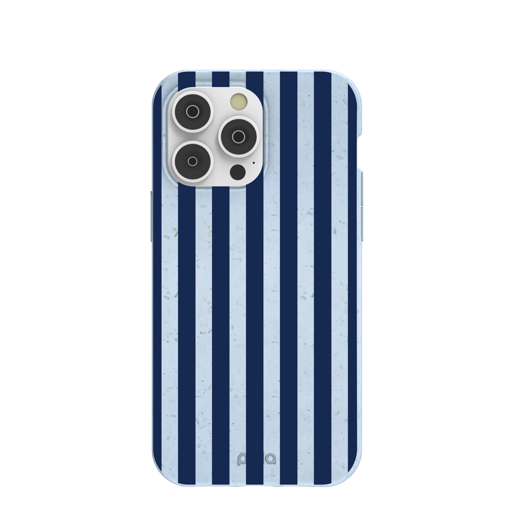 Powder Blue Navy Stripes iPhone 14 Pro Max Case