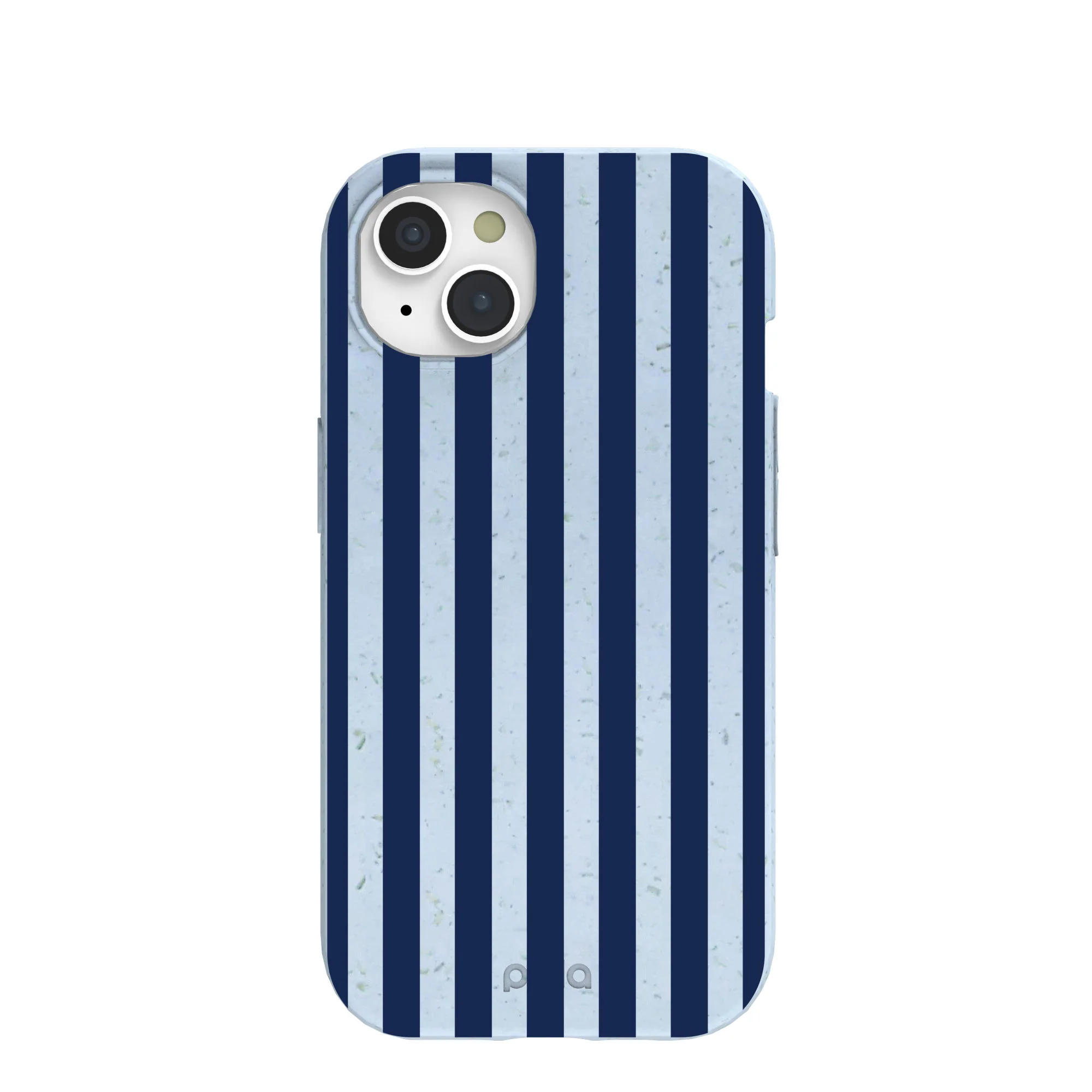 Powder Blue Navy Stripes iPhone 15 Case