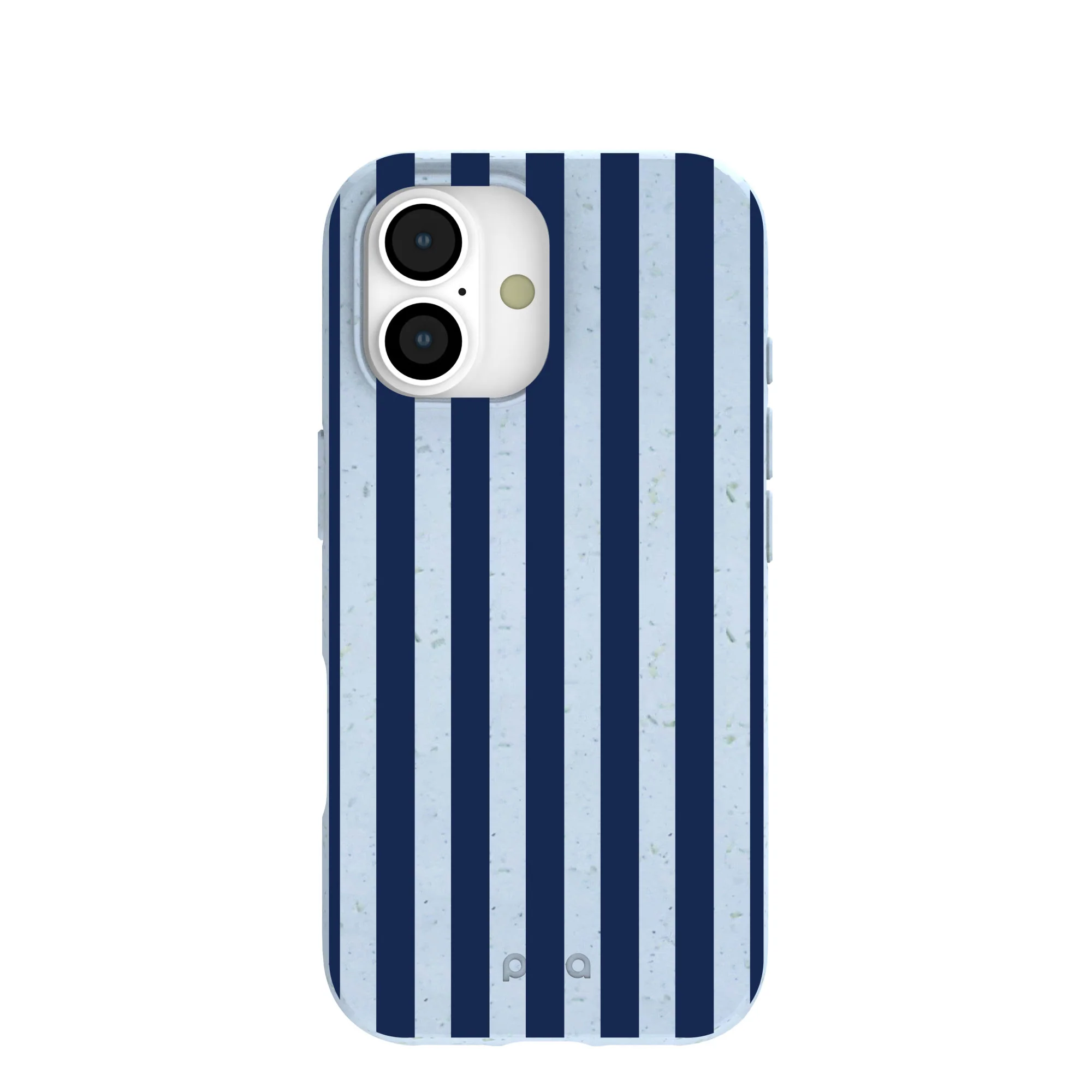 Powder Blue Navy Stripes iPhone 17 Case