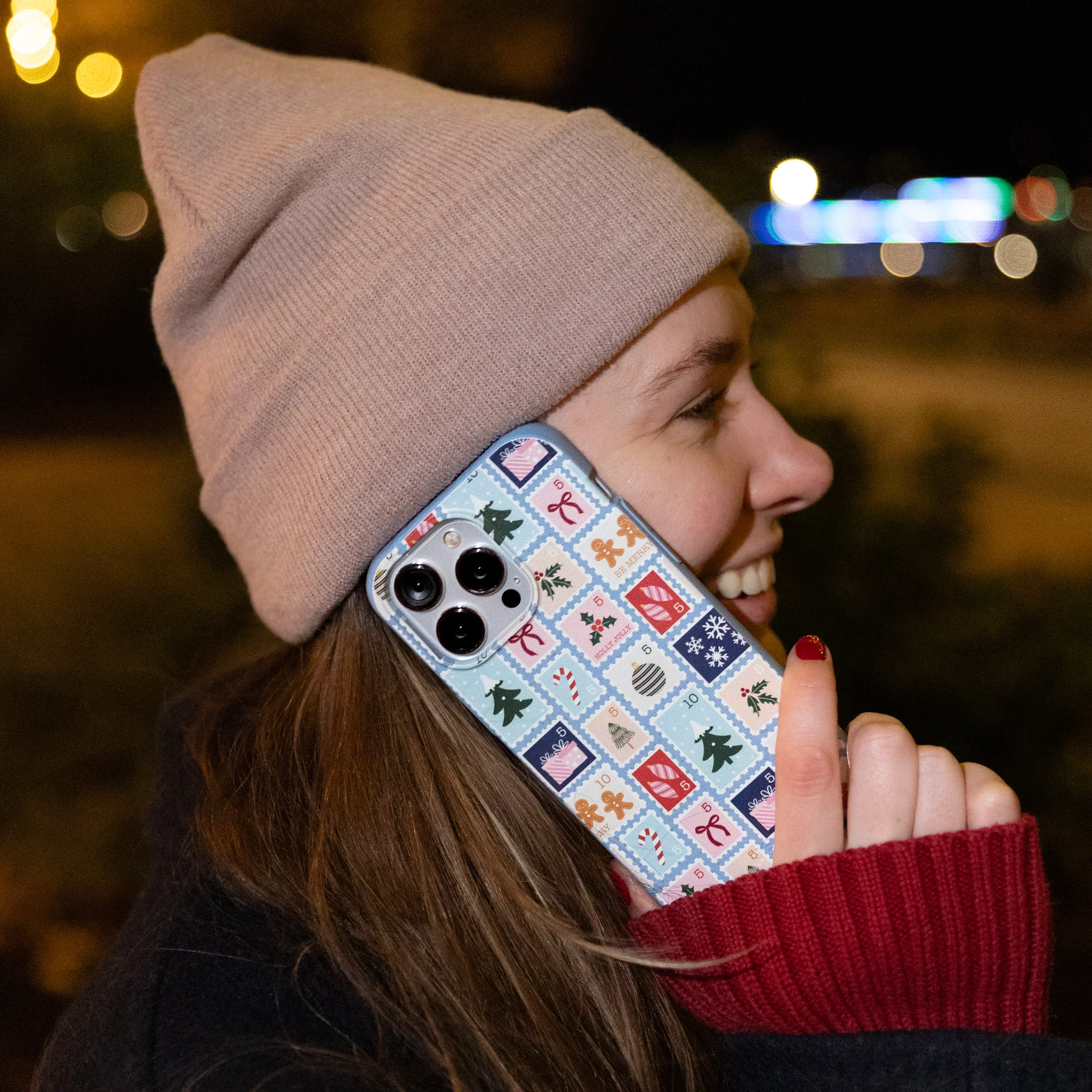 Powder Blue Noel Stamps Google Pixel 9a Case - Image 2