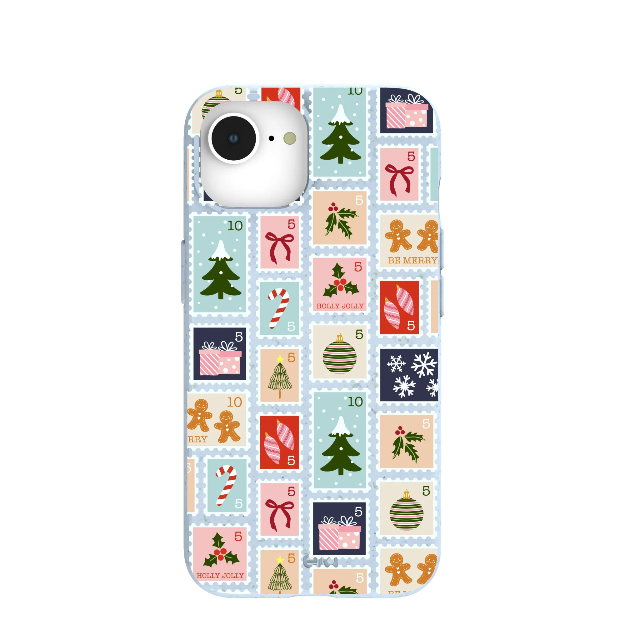Powder Blue Noel Stamps iPhone 16e/17e Case
