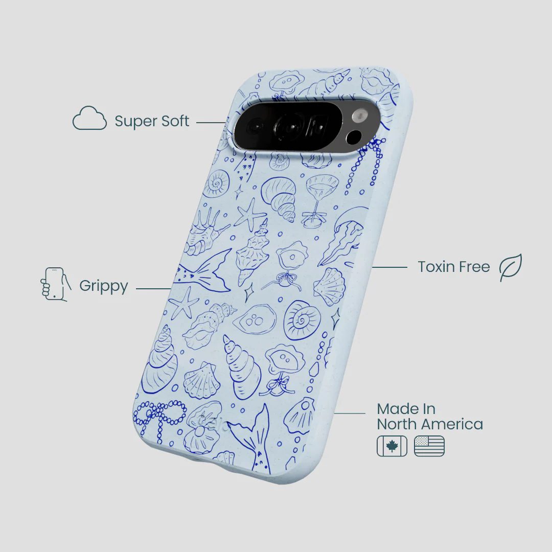 Powder Blue Ocean Charms Google Pixel 10/10 Pro Case - Image 4