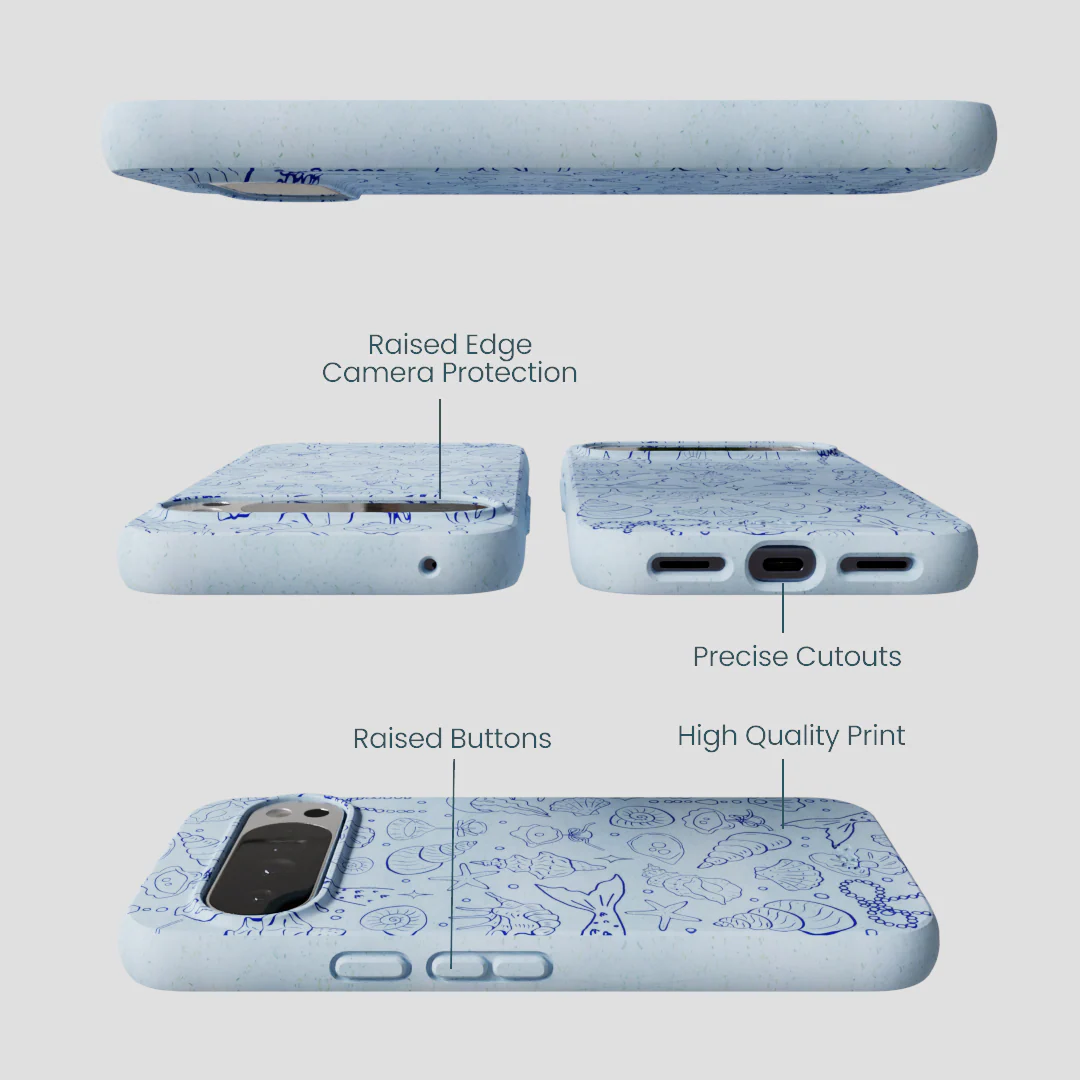 Powder Blue Ocean Charms Google Pixel 10 Pro XL Case - Image 3