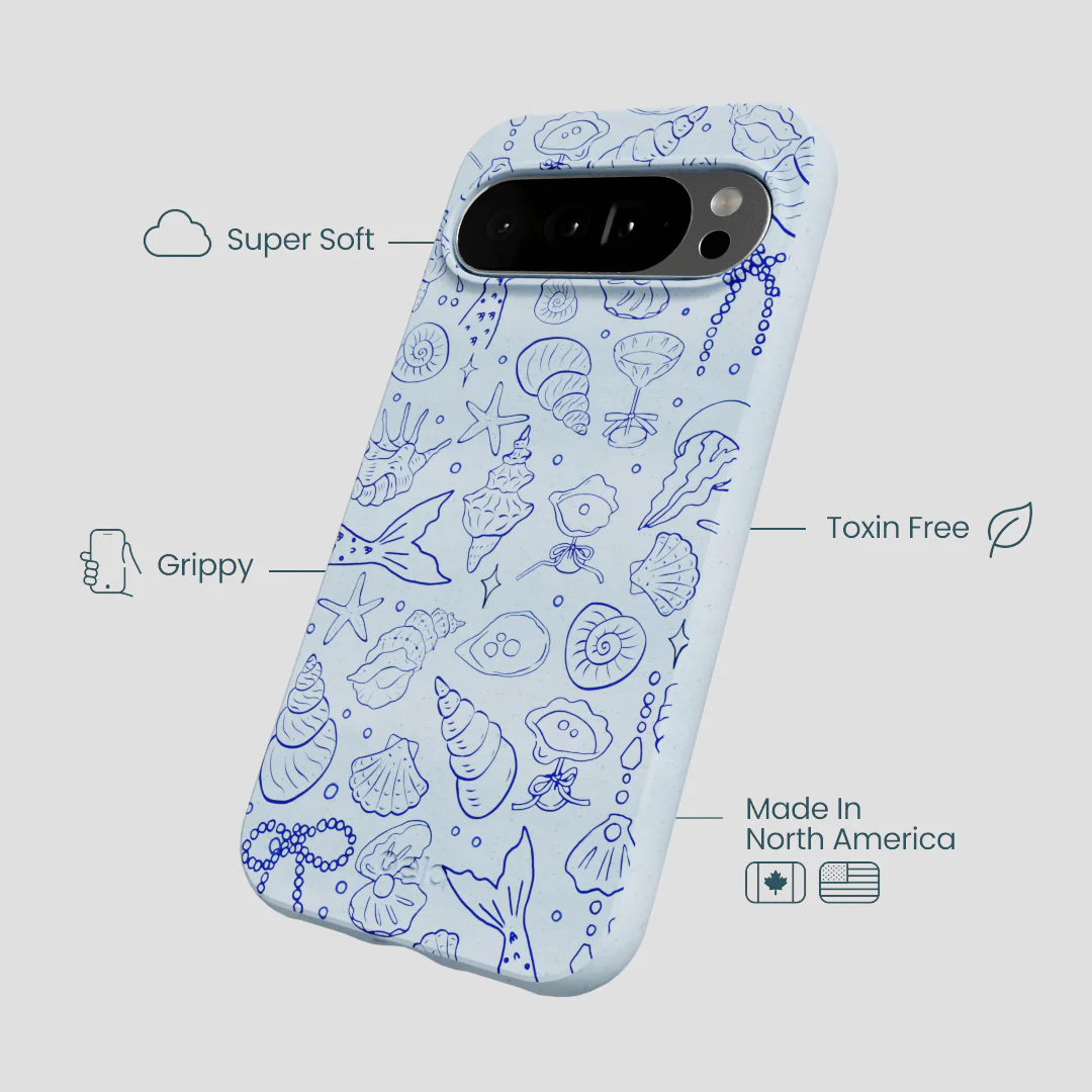 Powder Blue Ocean Charms Google Pixel 10 Pro XL Case - Image 4