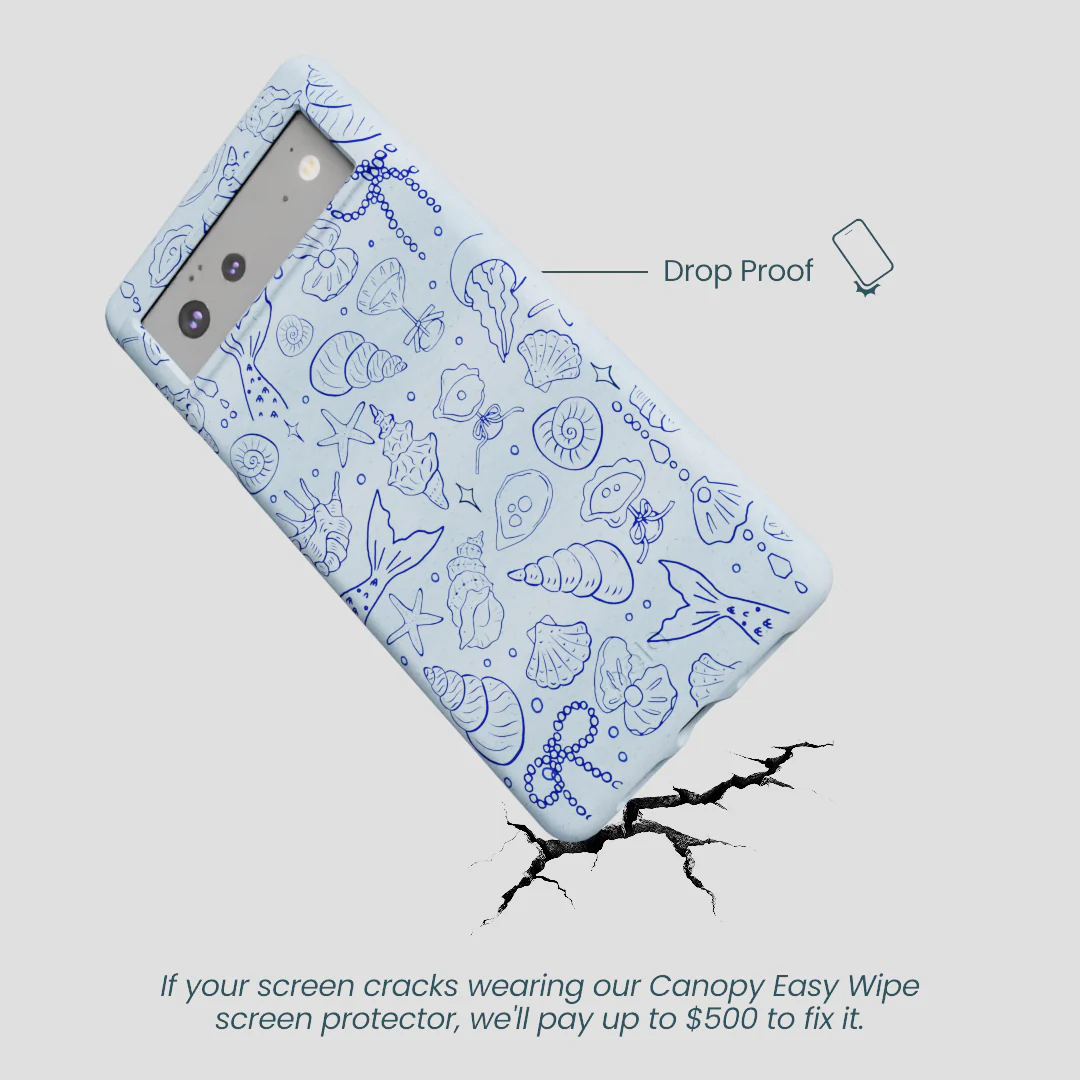 Powder Blue Ocean Charms Google Pixel 6a Case - Image 5