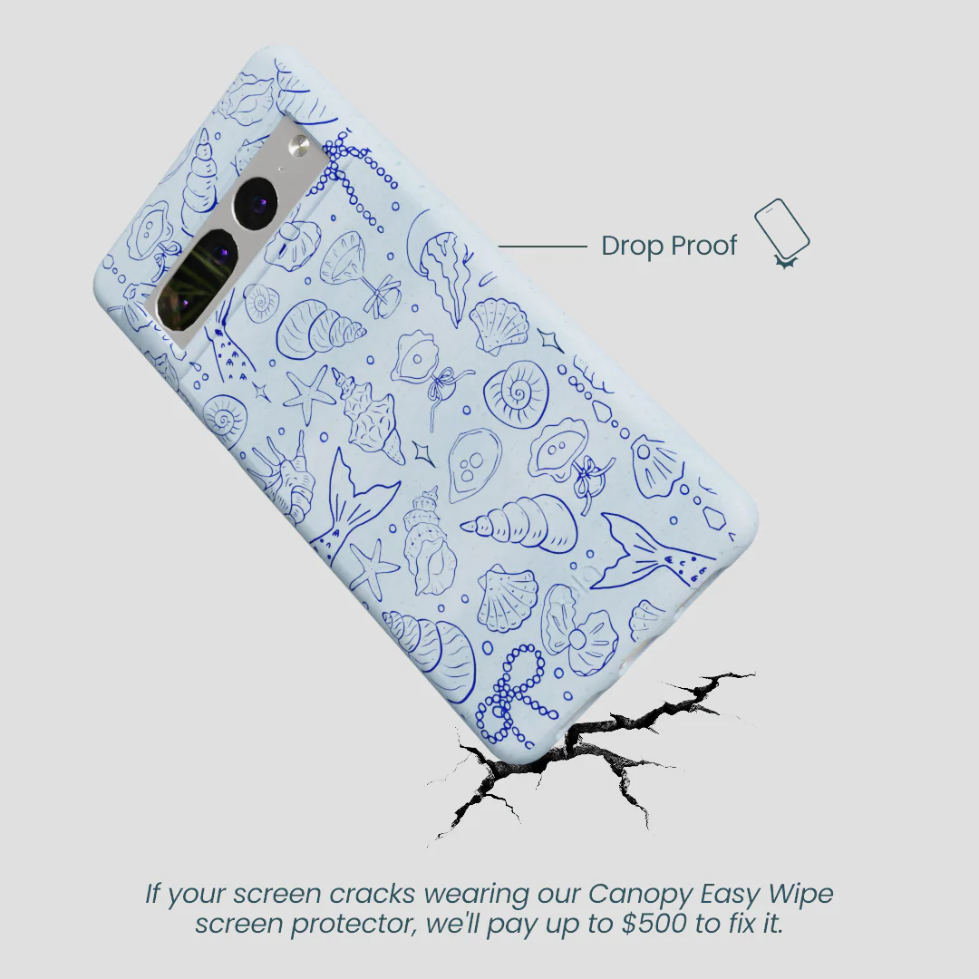 Powder Blue Ocean Charms Google Pixel 7 Pro Case - Image 5