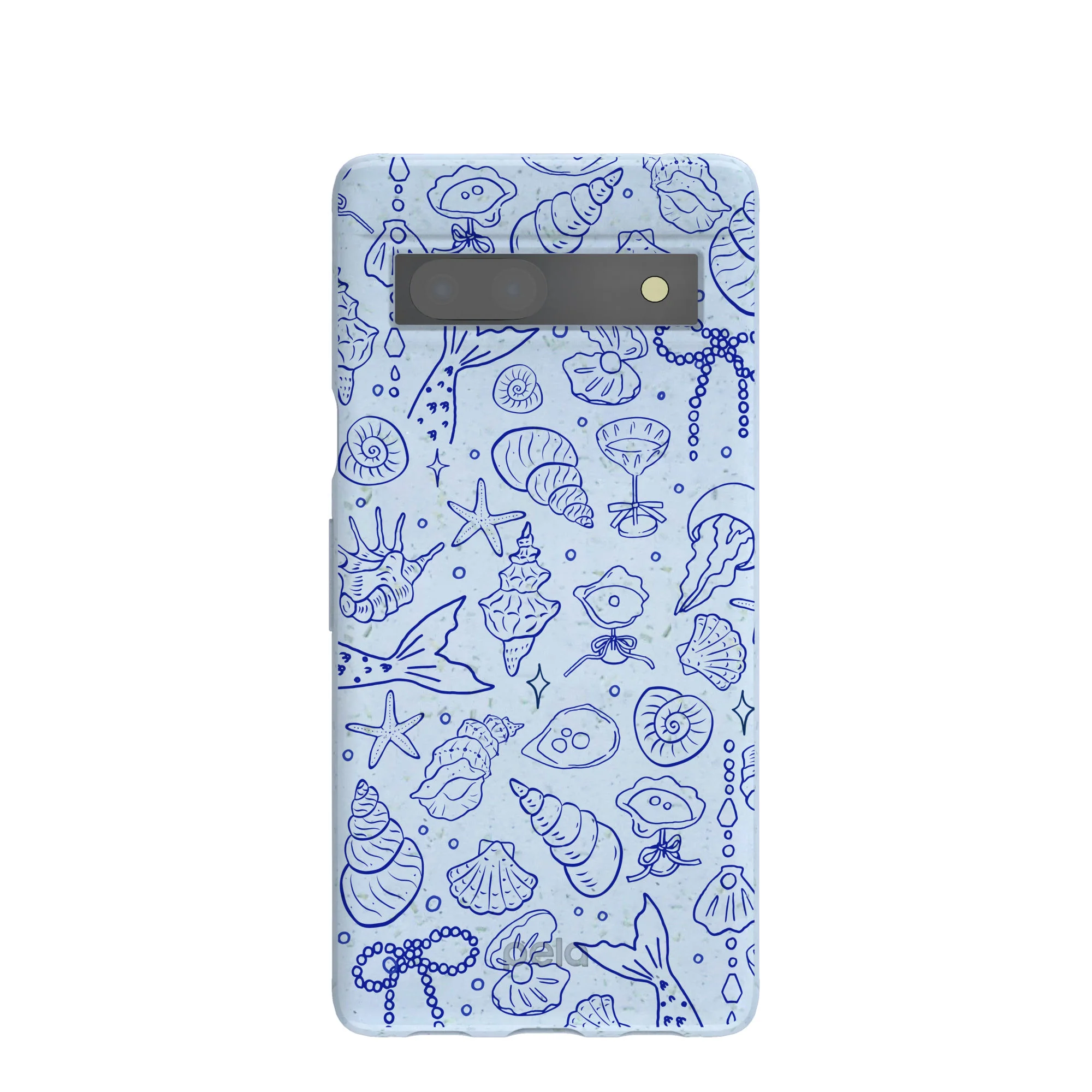 Powder Blue Ocean Charms Google Pixel 7a Case