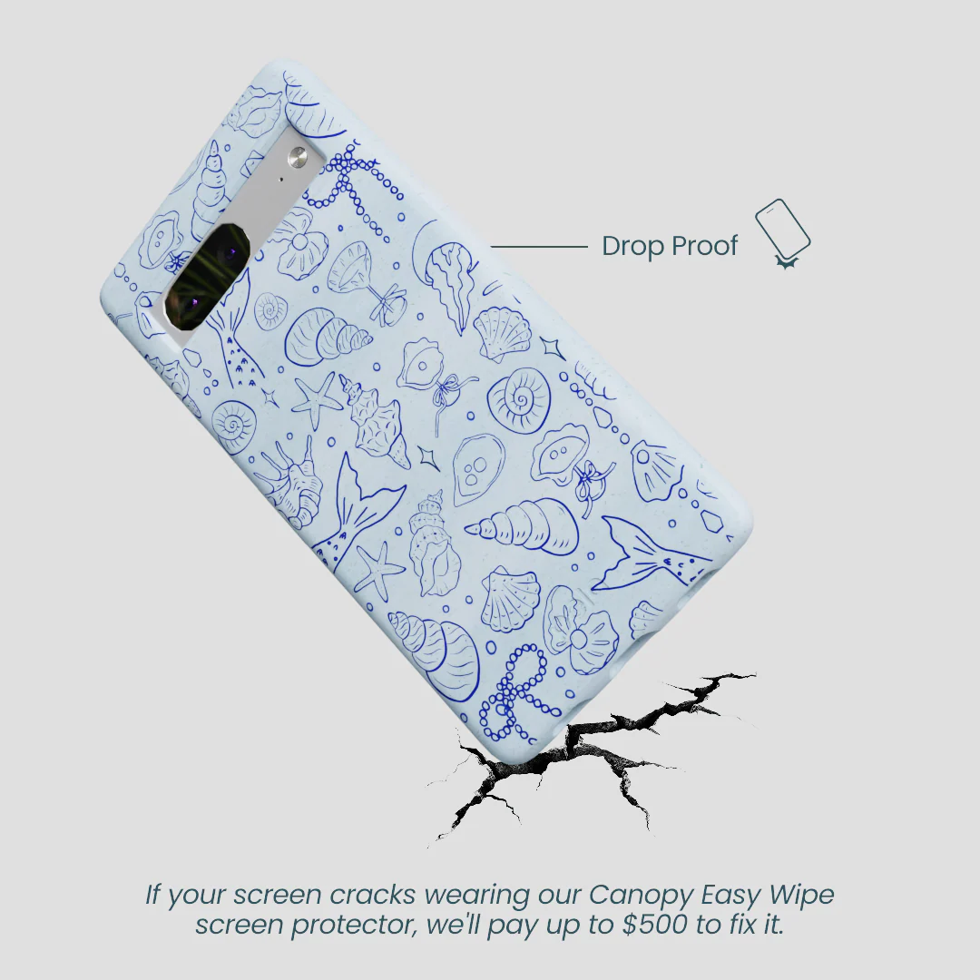 Powder Blue Ocean Charms Google Pixel 7a Case - Image 5