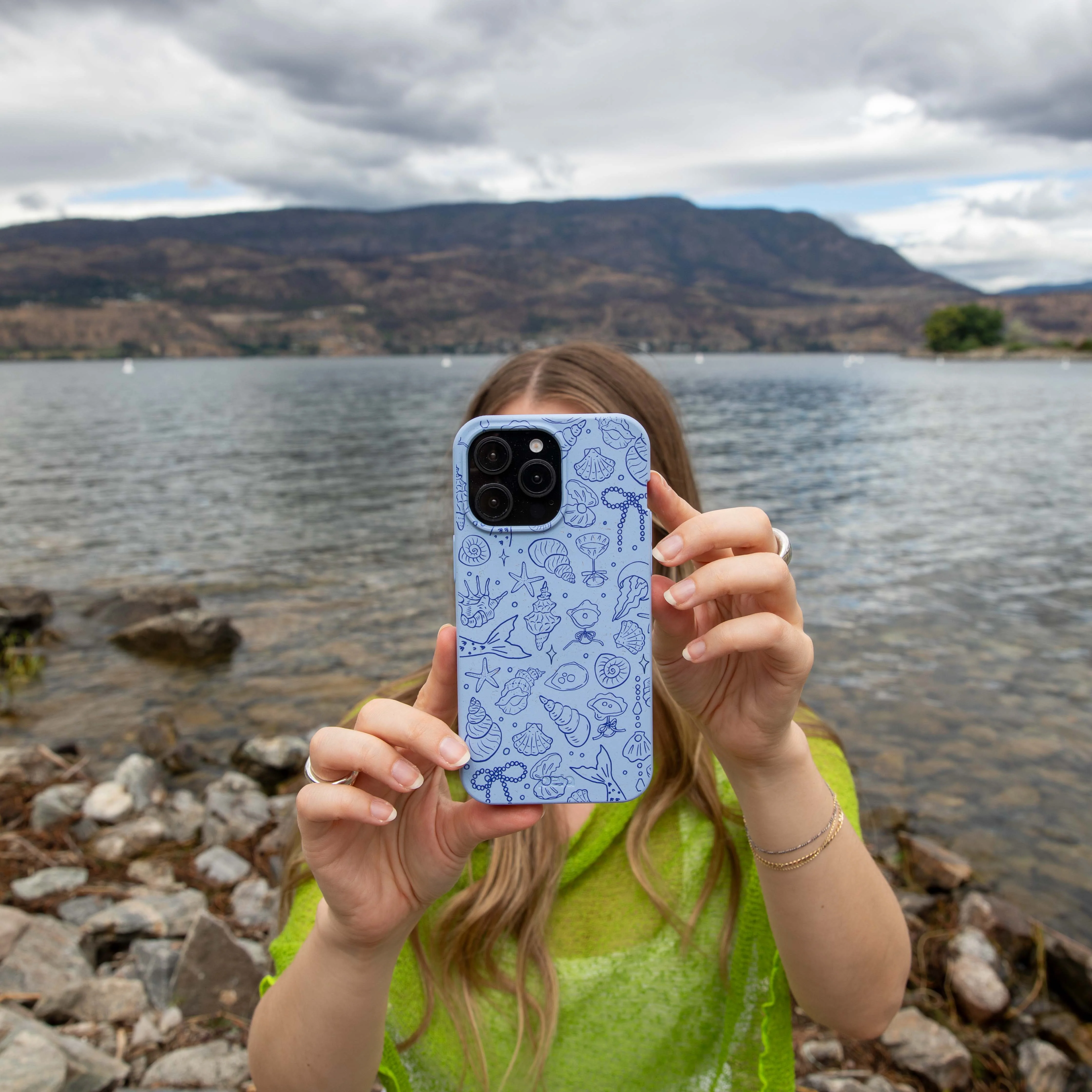 Powder Blue Ocean Charms Google Pixel 8 Case - Image 2