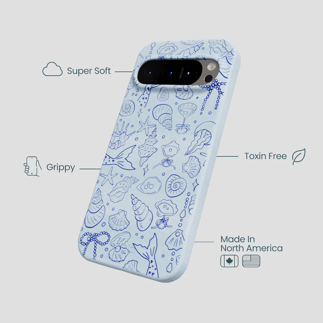 Powder Blue Ocean Charms Google Pixel 9/9 Pro Case - Image 4
