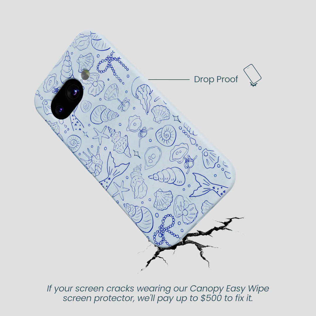 Powder Blue Ocean Charms Google Pixel 9a Case - Image 5