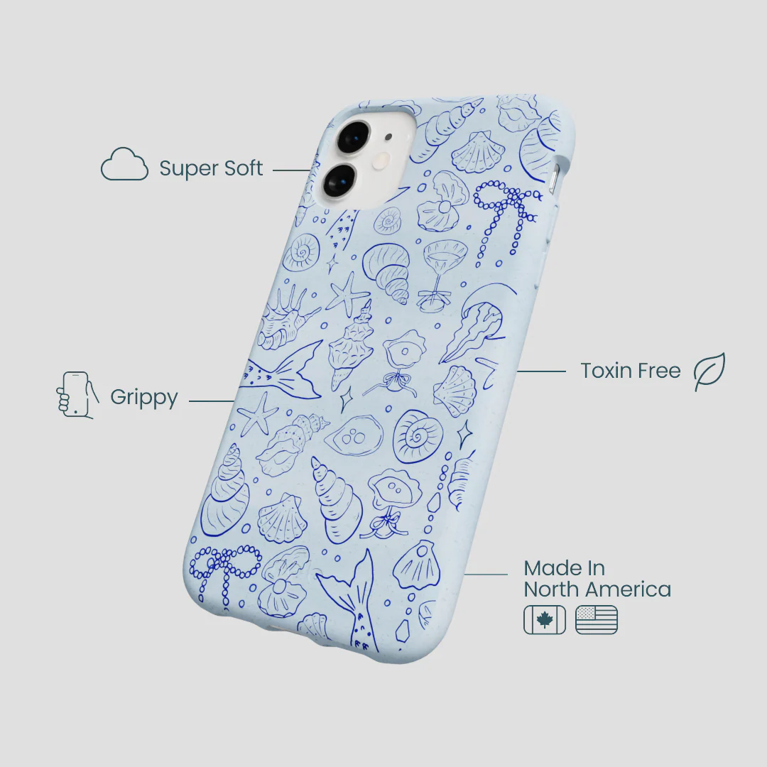 Powder Blue Ocean Charms iPhone 11 Case - Image 4
