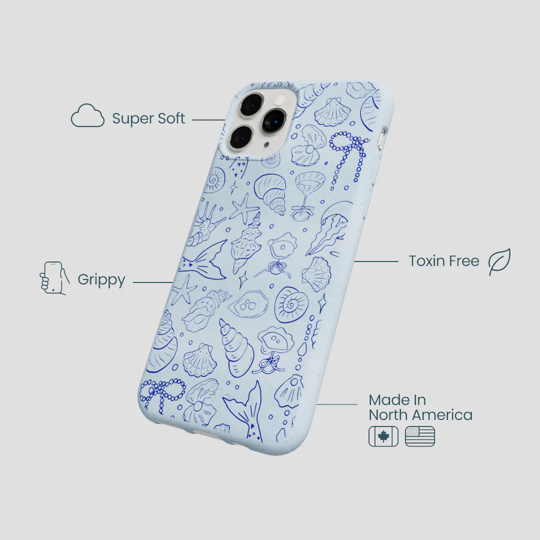 Powder Blue Ocean Charms iPhone 11 Pro Case - Image 4