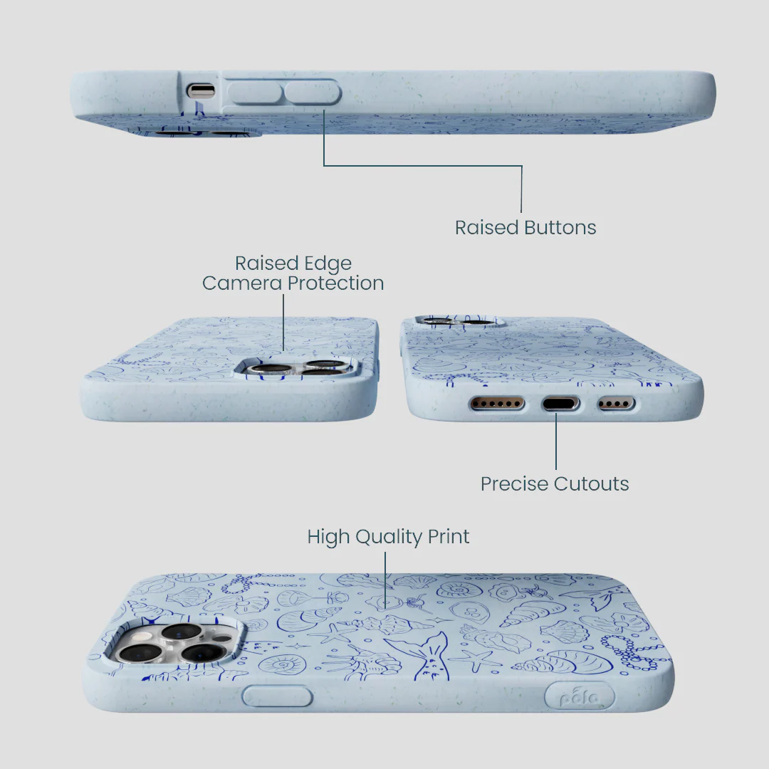 Powder Blue Ocean Charms iPhone 12 Pro Max Case - Image 3