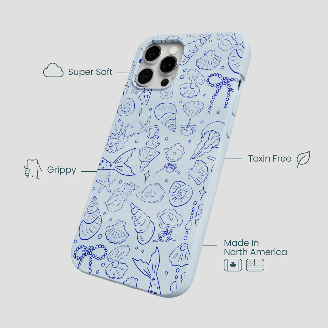 Powder Blue Ocean Charms iPhone 12 Pro Max Case - Image 4