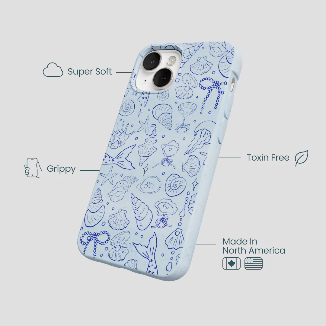 Powder Blue Ocean Charms iPhone 13 Case - Image 4