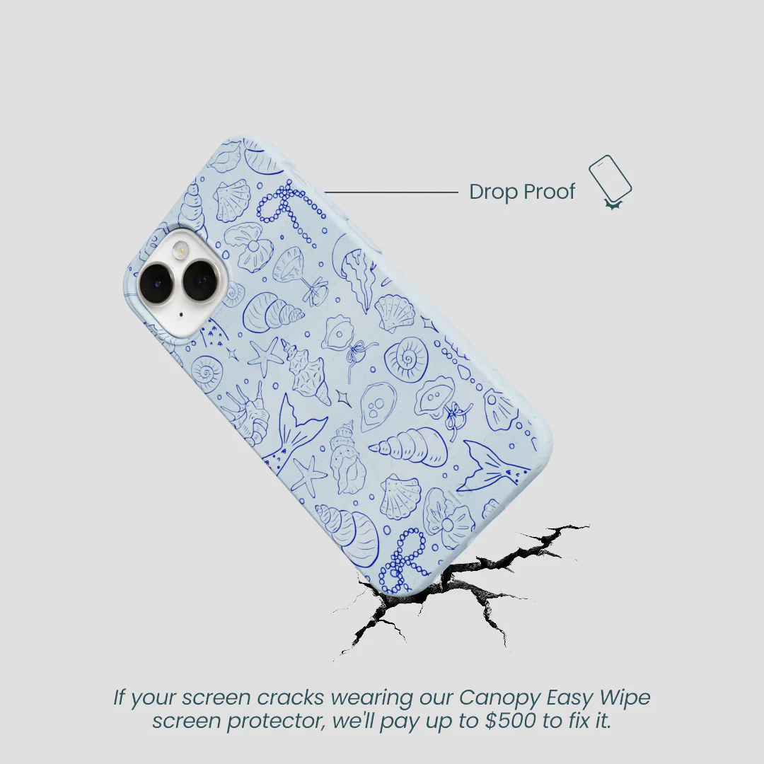 Powder Blue Ocean Charms iPhone 13 Mini Case - Image 5