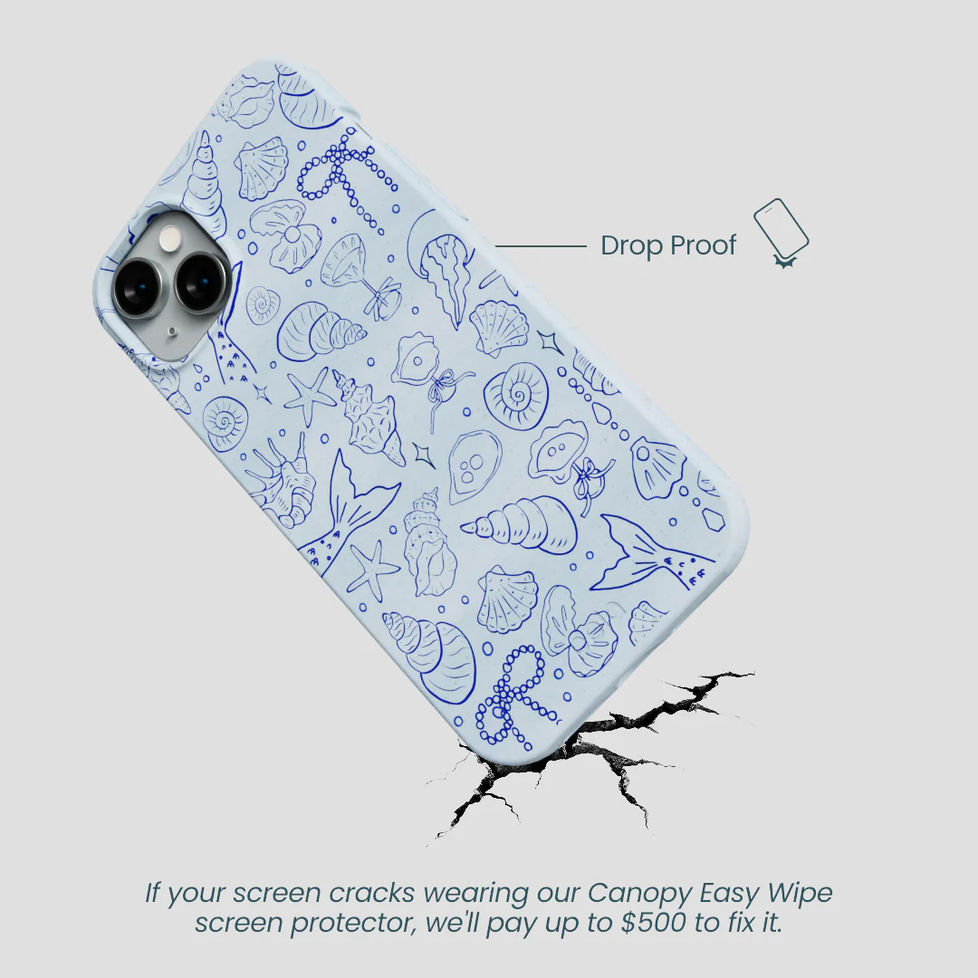 Powder Blue Ocean Charms iPhone 14 Plus Case - Image 5