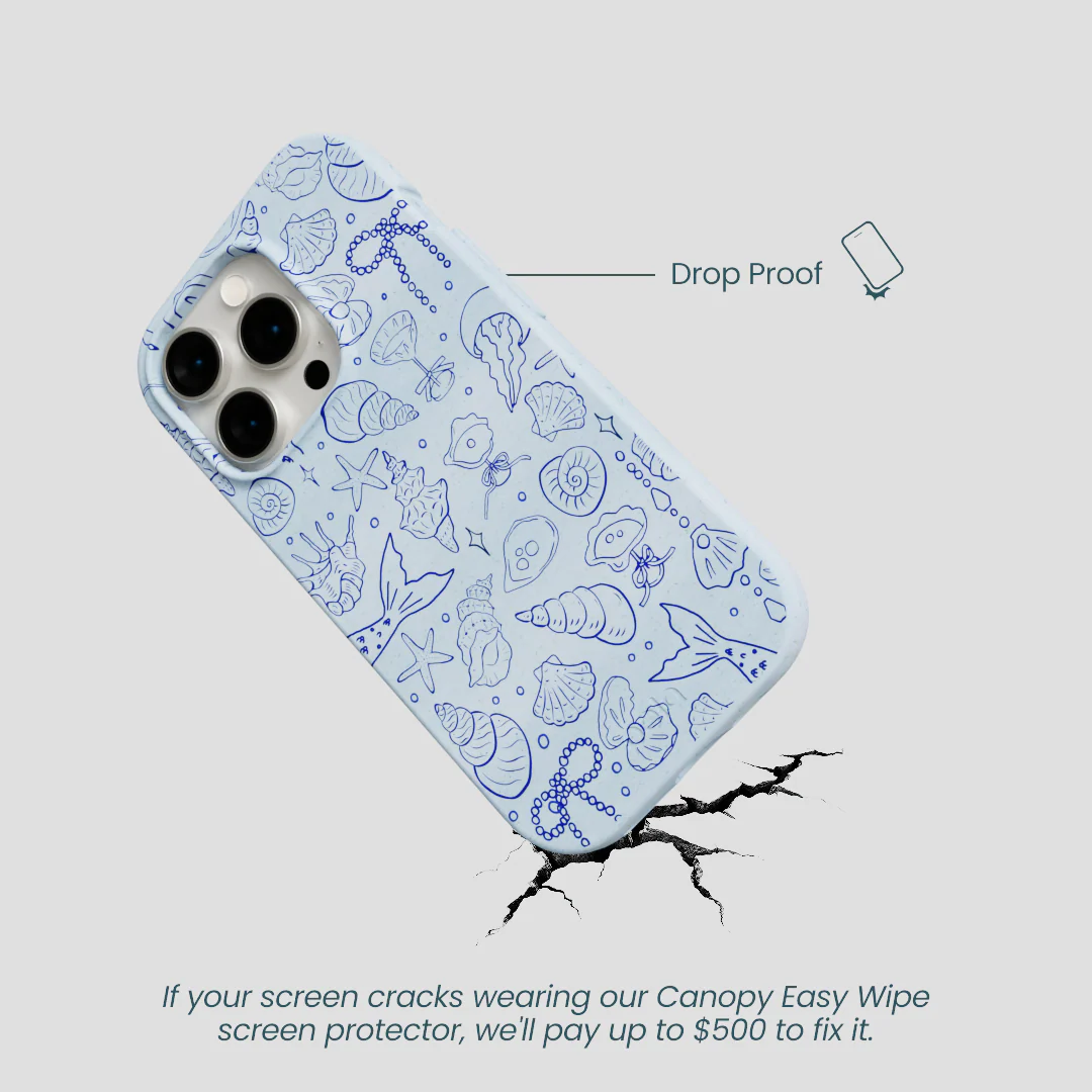 Powder Blue Ocean Charms iPhone 15 Pro Case - Image 5