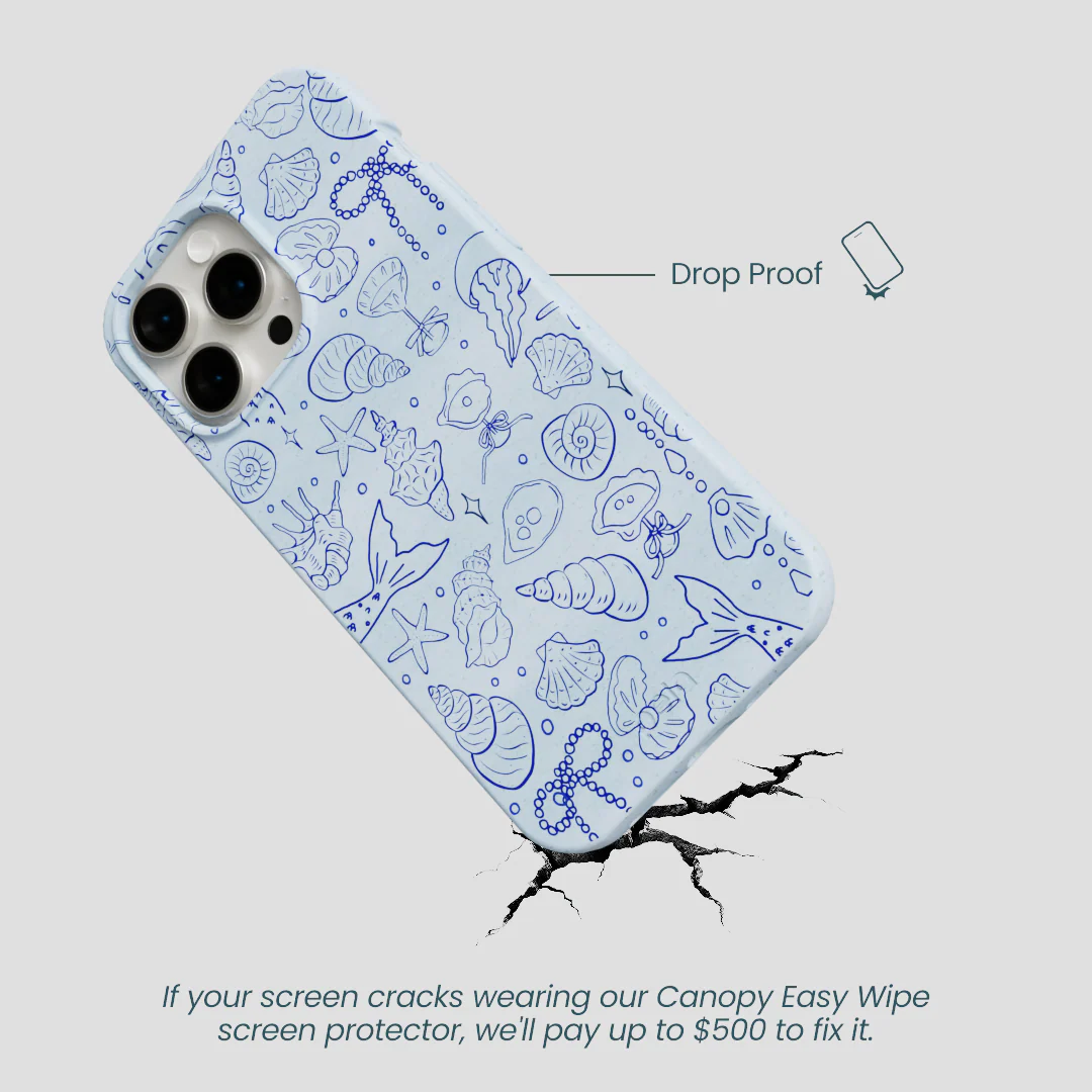 Powder Blue Ocean Charms iPhone 15 Pro Max Case - Image 5