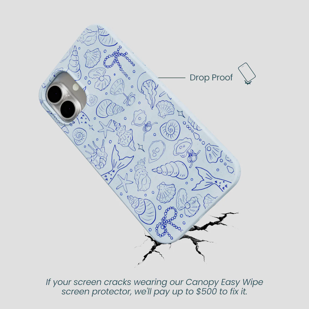 Powder Blue Ocean Charms iPhone 16 Plus Case - Image 5