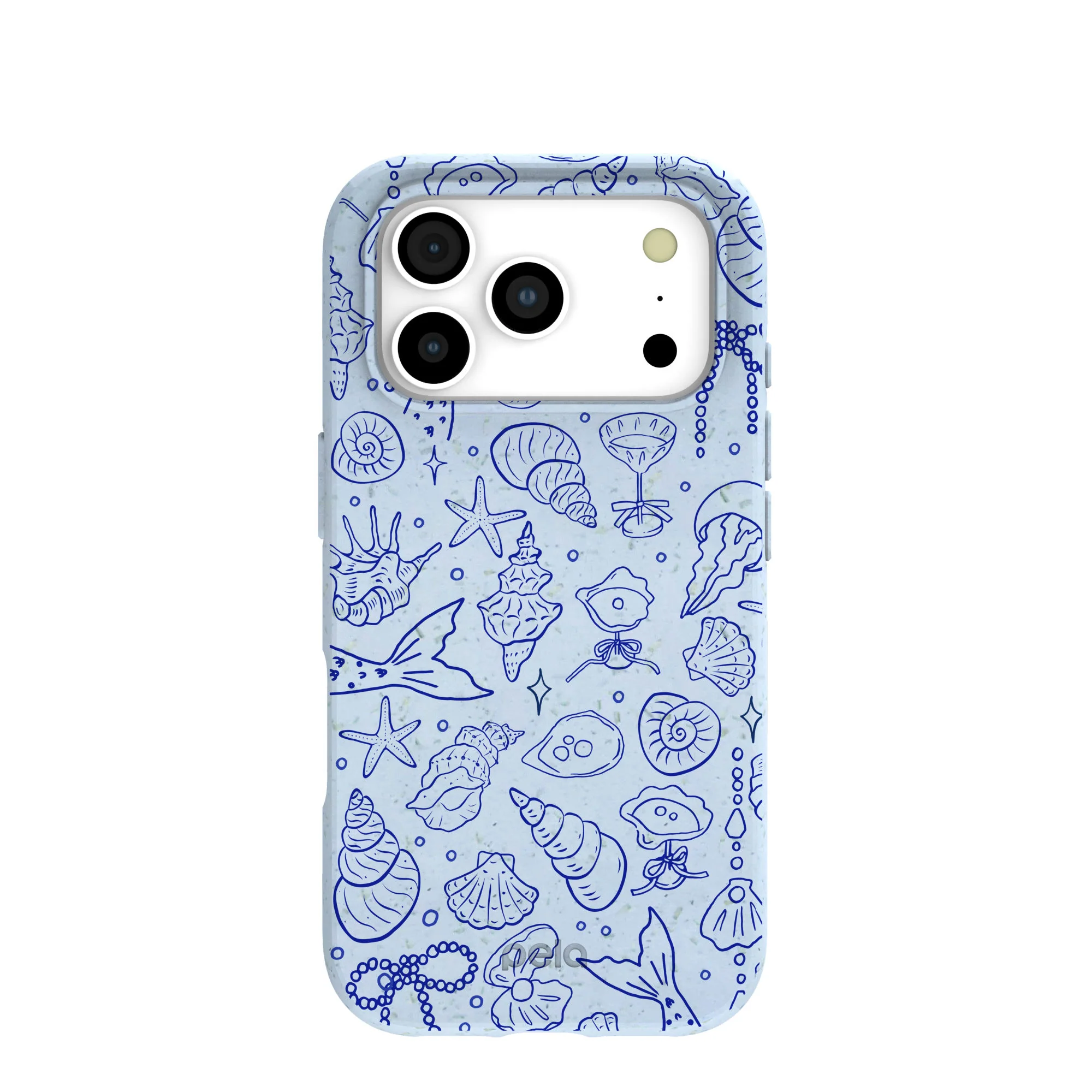 Powder Blue Ocean Charms iPhone 17 Pro Case