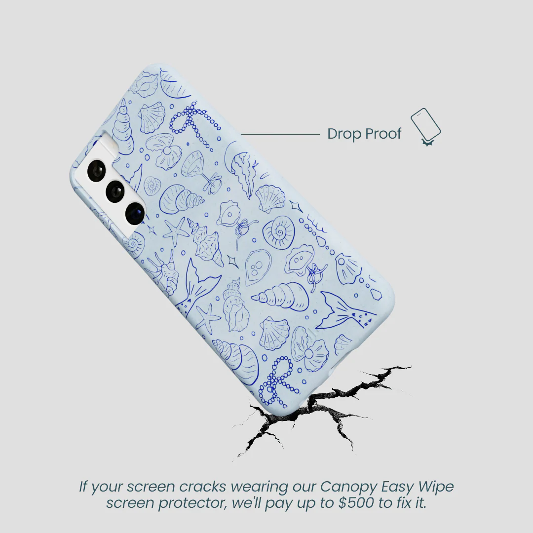 Powder Blue Ocean Charms Samsung Galaxy S21 Case - Image 5