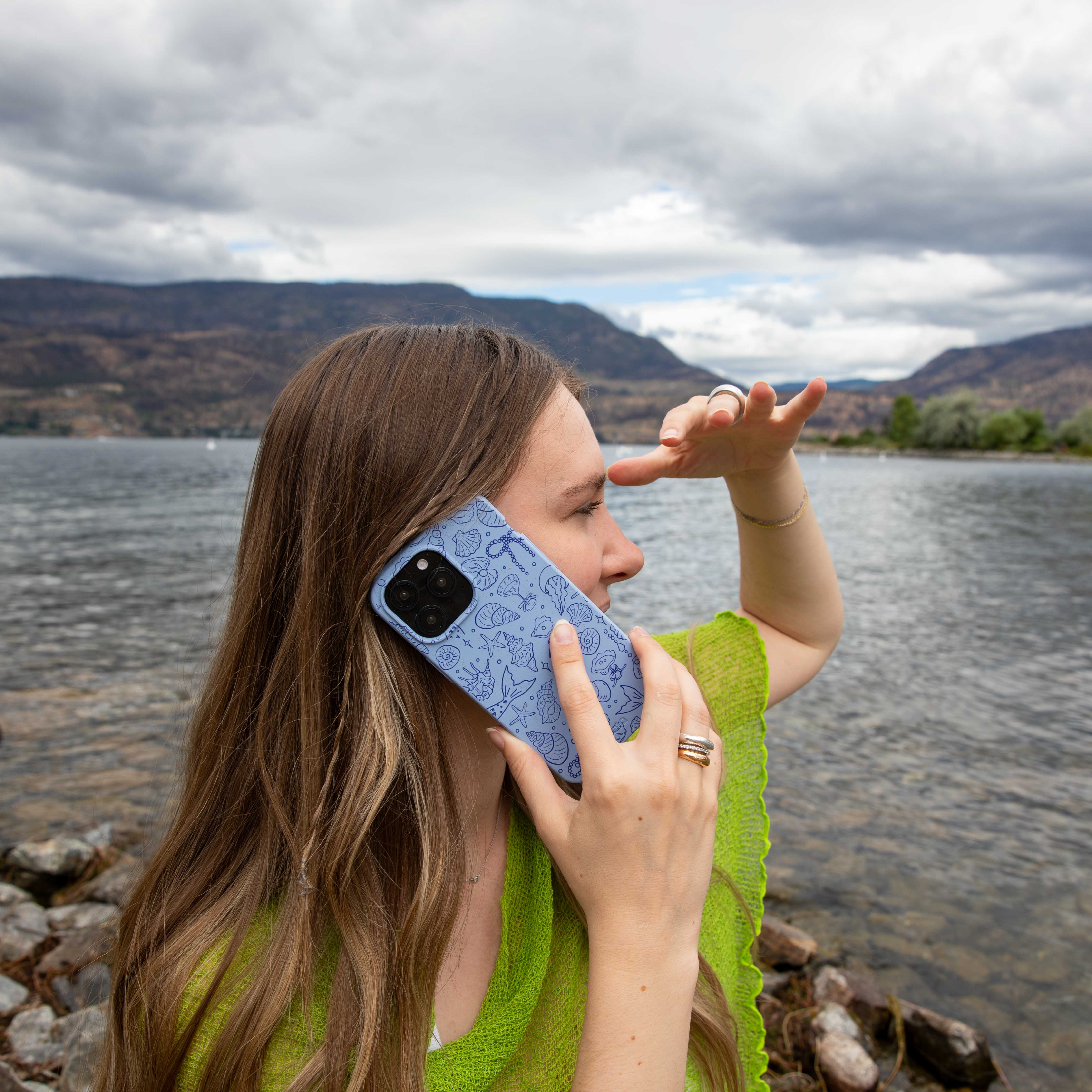 Powder Blue Ocean Charms Samsung Galaxy S21 Case - Image 9